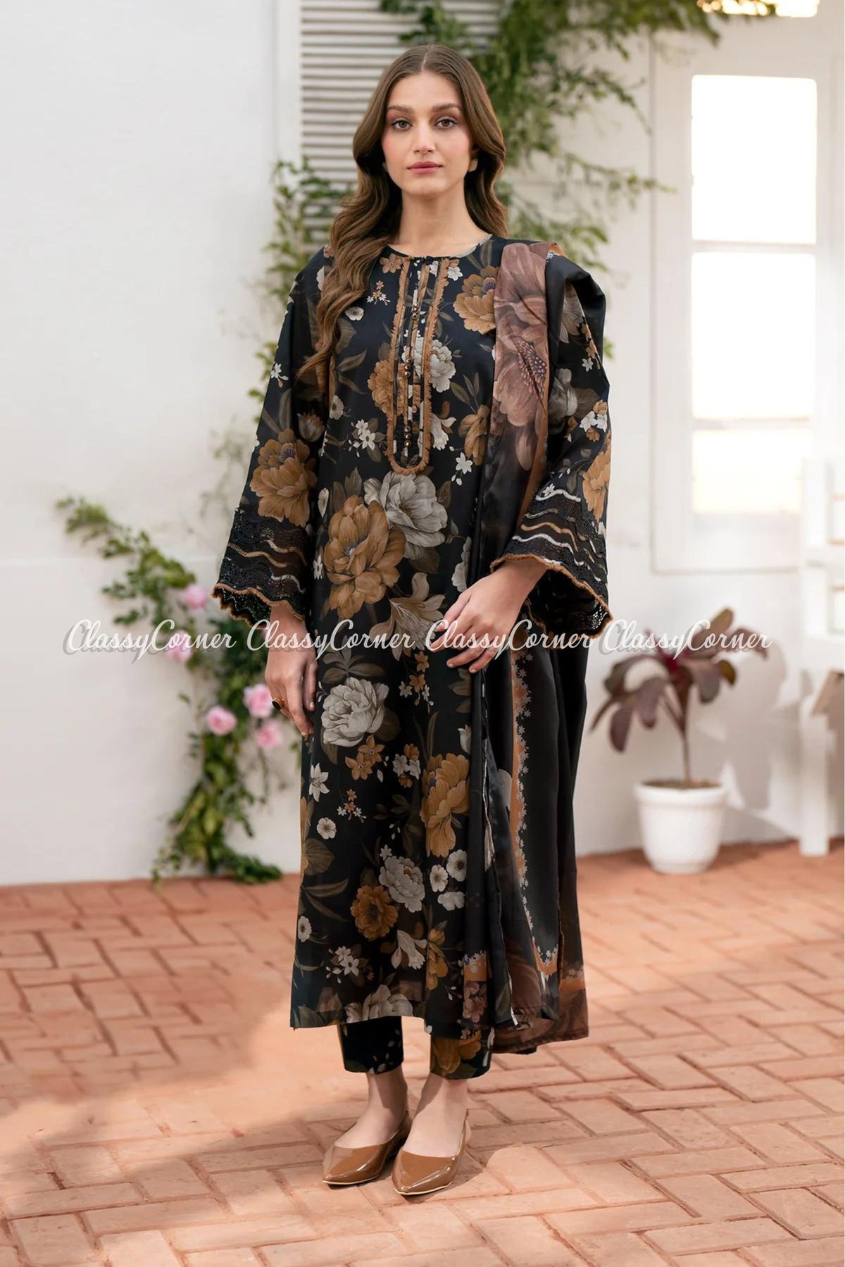 Pakistani Floral Lawn Suits