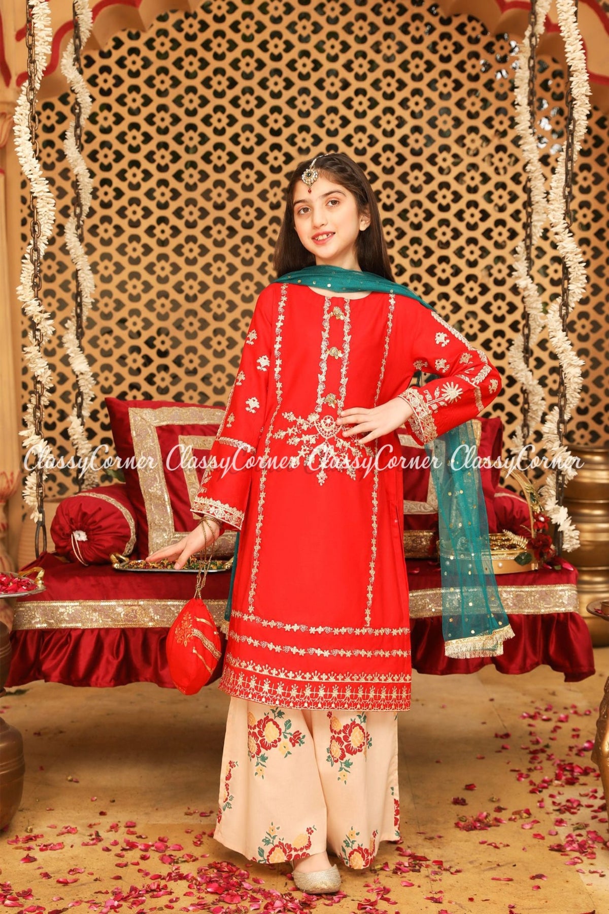 Girls Cotton Lawn Readymade Suit