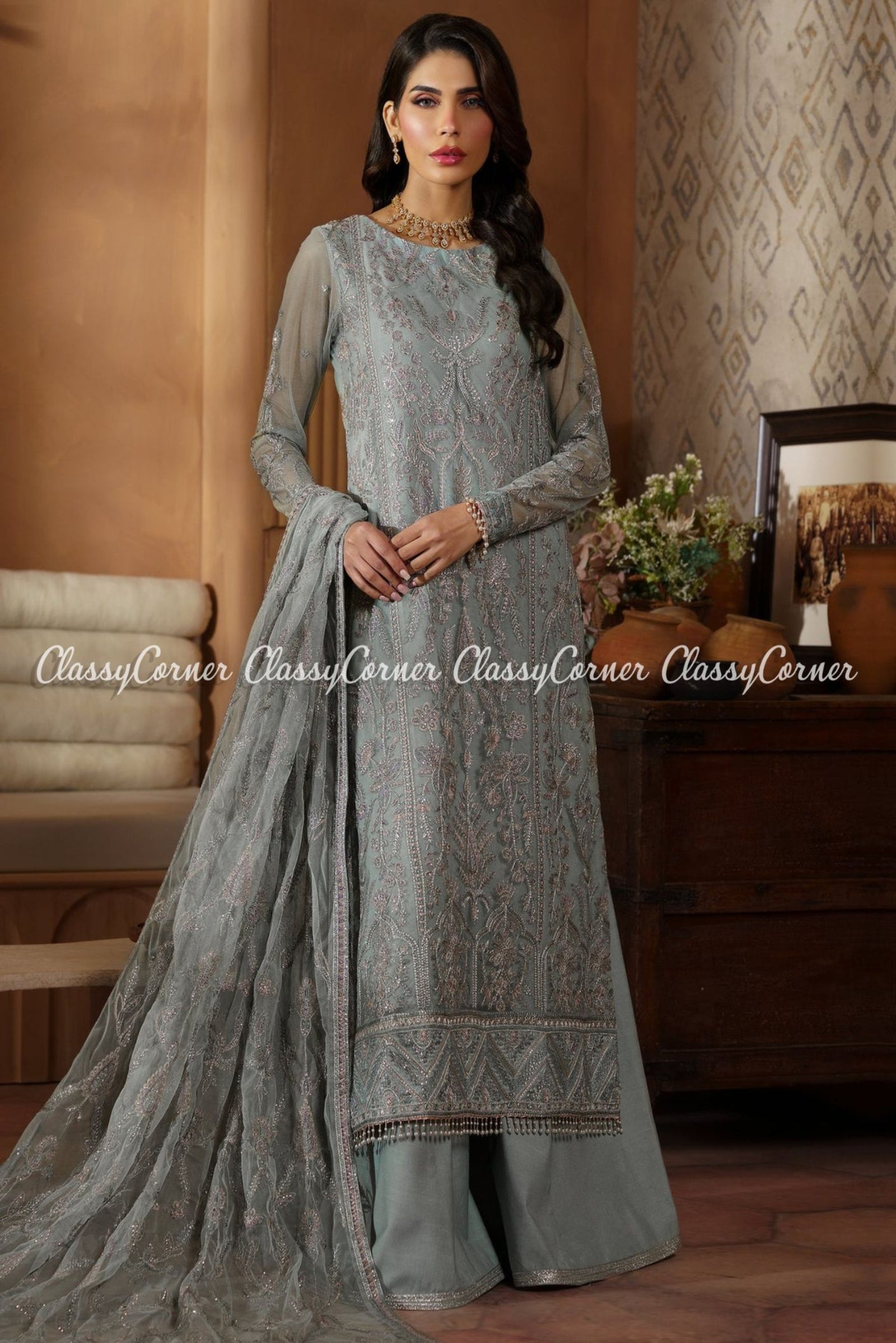 Buy Indian Pakistani Wedding Wear Sharara Suits Designer Customise Stitched  Salwar Kameez Party Wear Sharara Suit Punjabi Suit for Women & Girls Online  in India… | Partywear dresses indian, Sharara set, Partywear