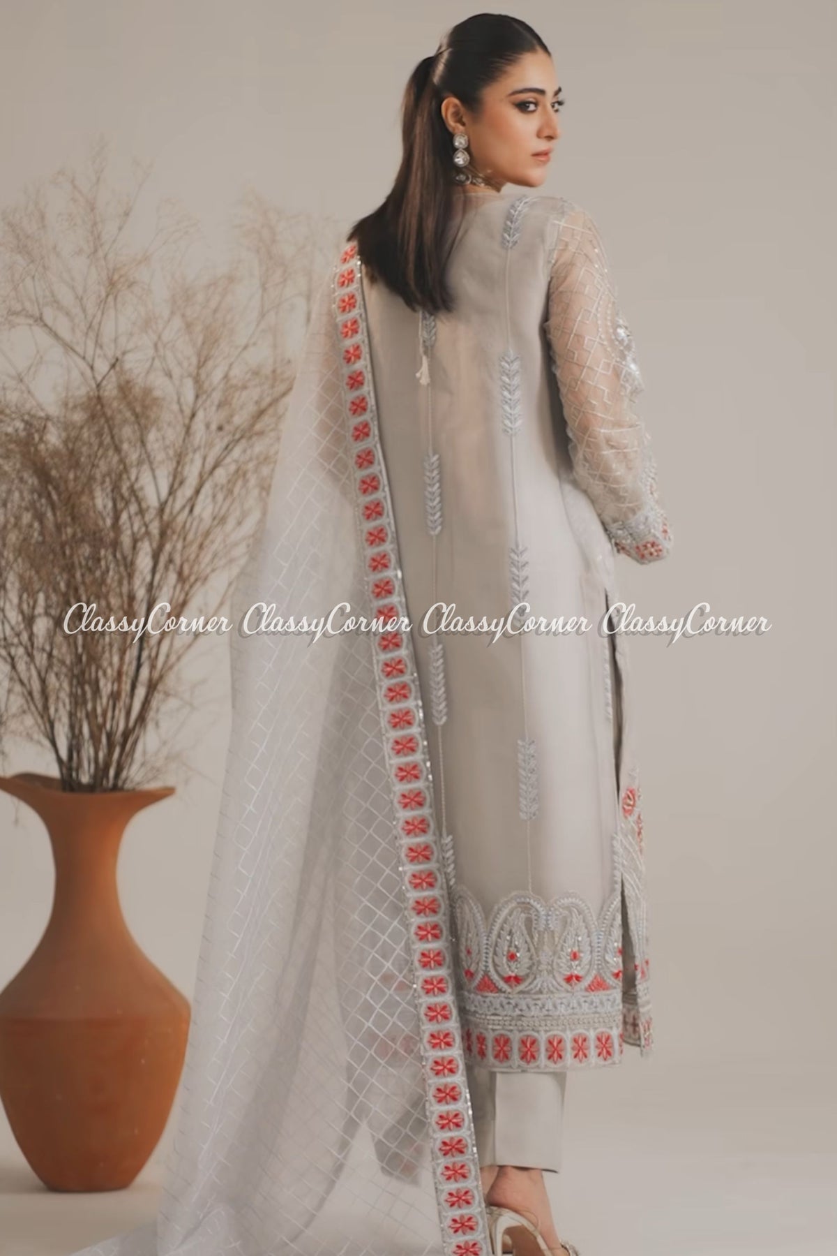 Pakistani Organza Party Wear Salwar Kameez