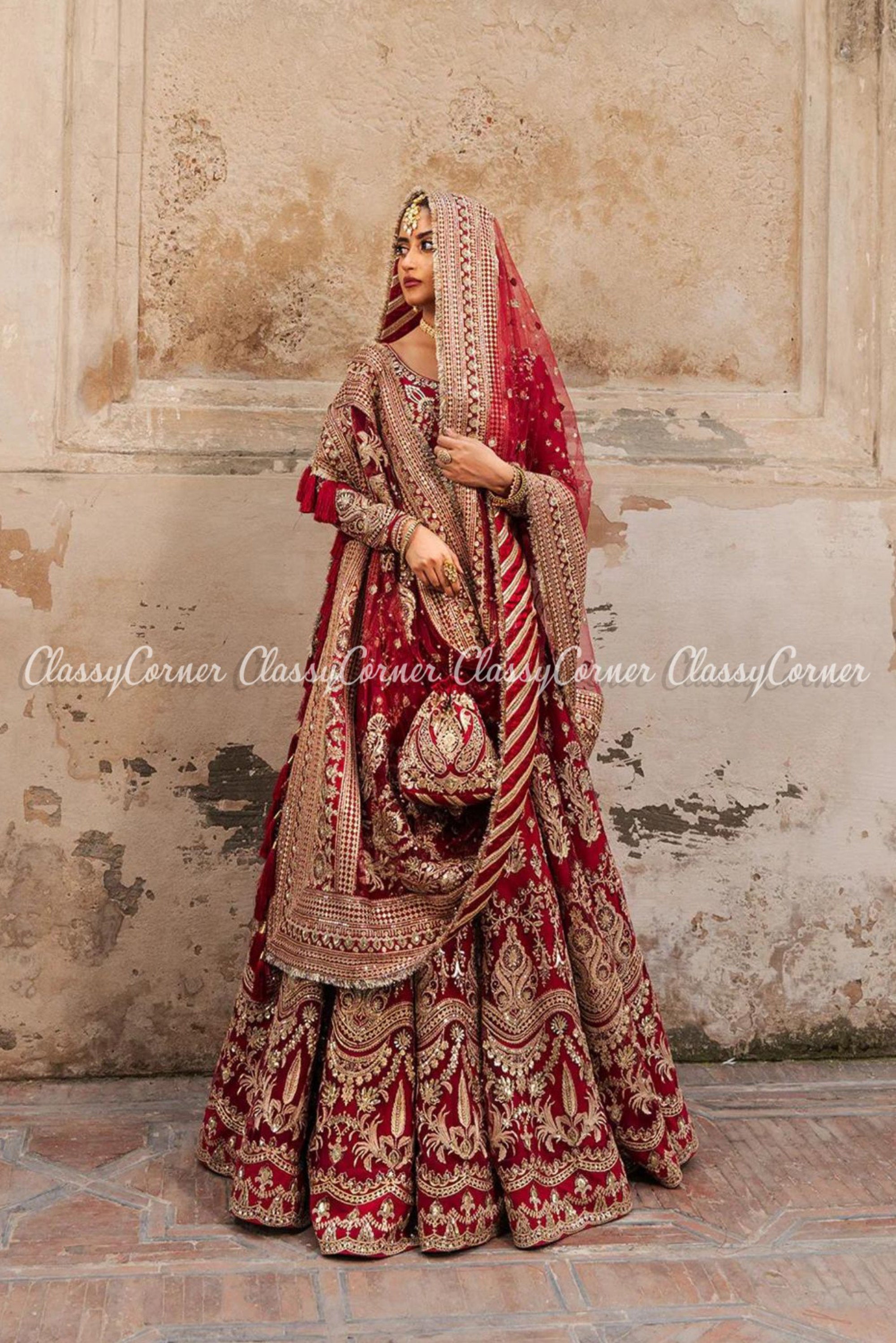 Embellished Punjabi Wedding Dress Lehenga Choli #BN1014 | Punjabi wedding  dress, Bridal mehndi dresses, Pakistani bridal dress