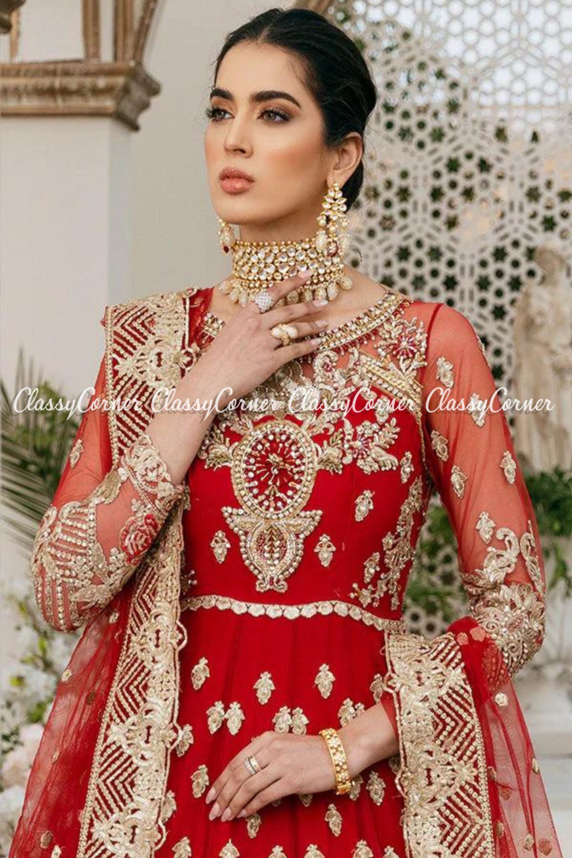 Arabic attire Latest red gown Arabian style dresses 😍 | Latest bridal  dresses, Beautiful pakistani dresses, Simple prom dress