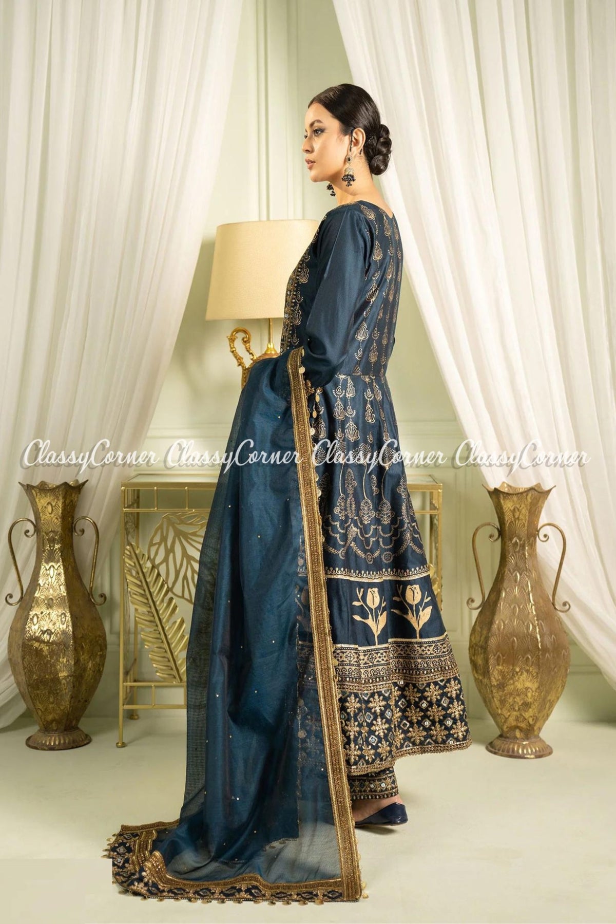 Zinc Katan Embroidered Readymade Suit