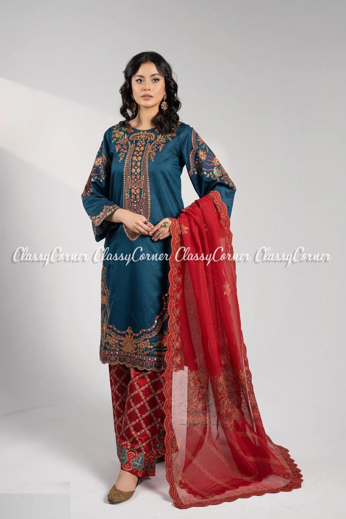 Zinc Katan Embroidered Salwar Kameez