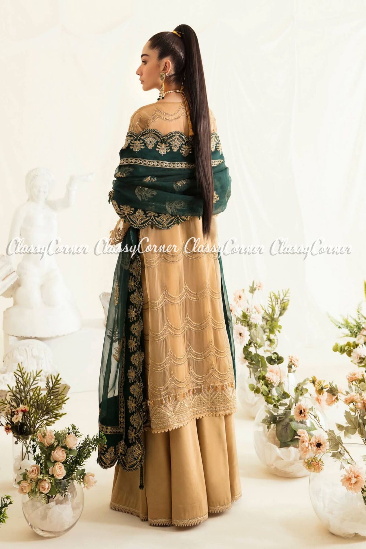 Traditional Pakistani wedding attire