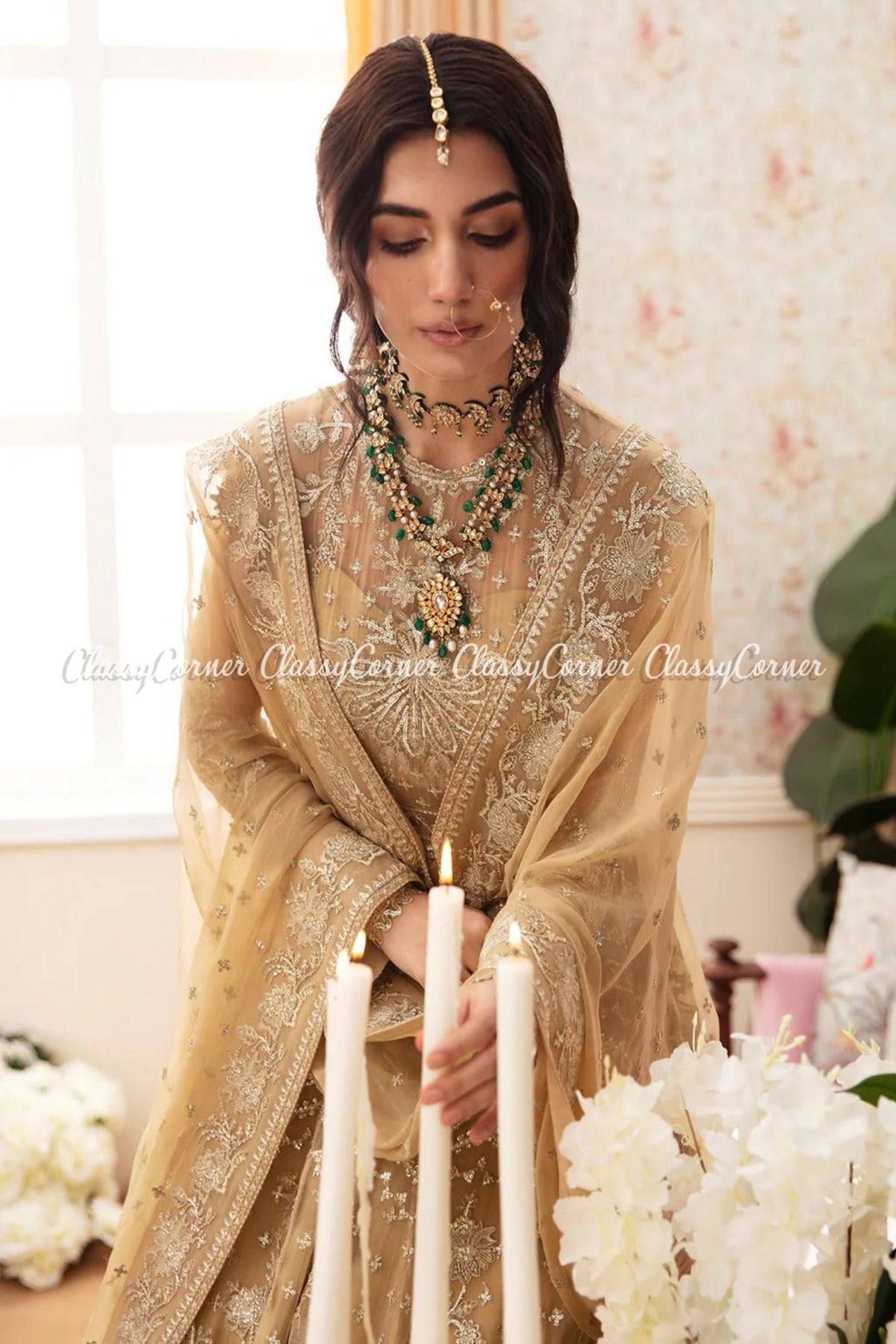 pakistani formal gown for wedding