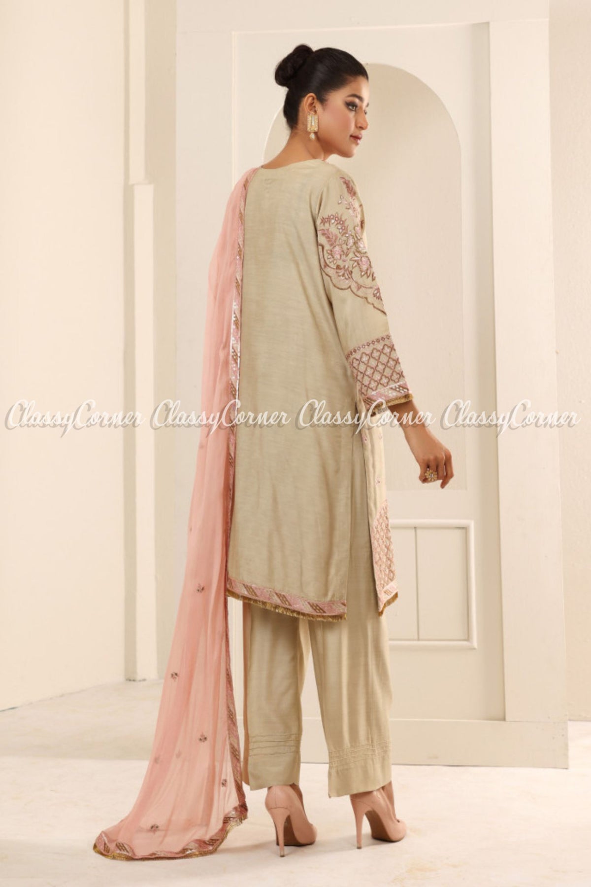 Pakistani Viscose Embroidered Formal Wear Salwar Kameez