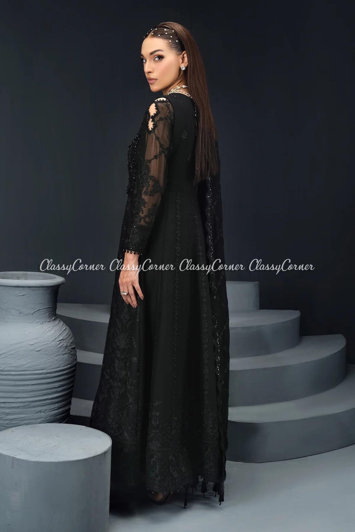 pakistani formal gown for wedding