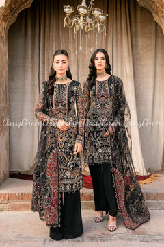 Pakistani black sale dresses 2019