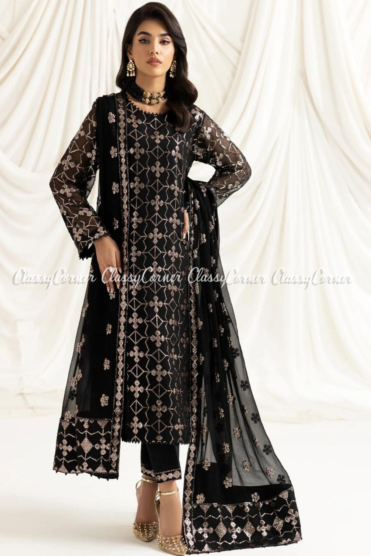 Pakistani Semi Fromal Salwar Kameez Sydney