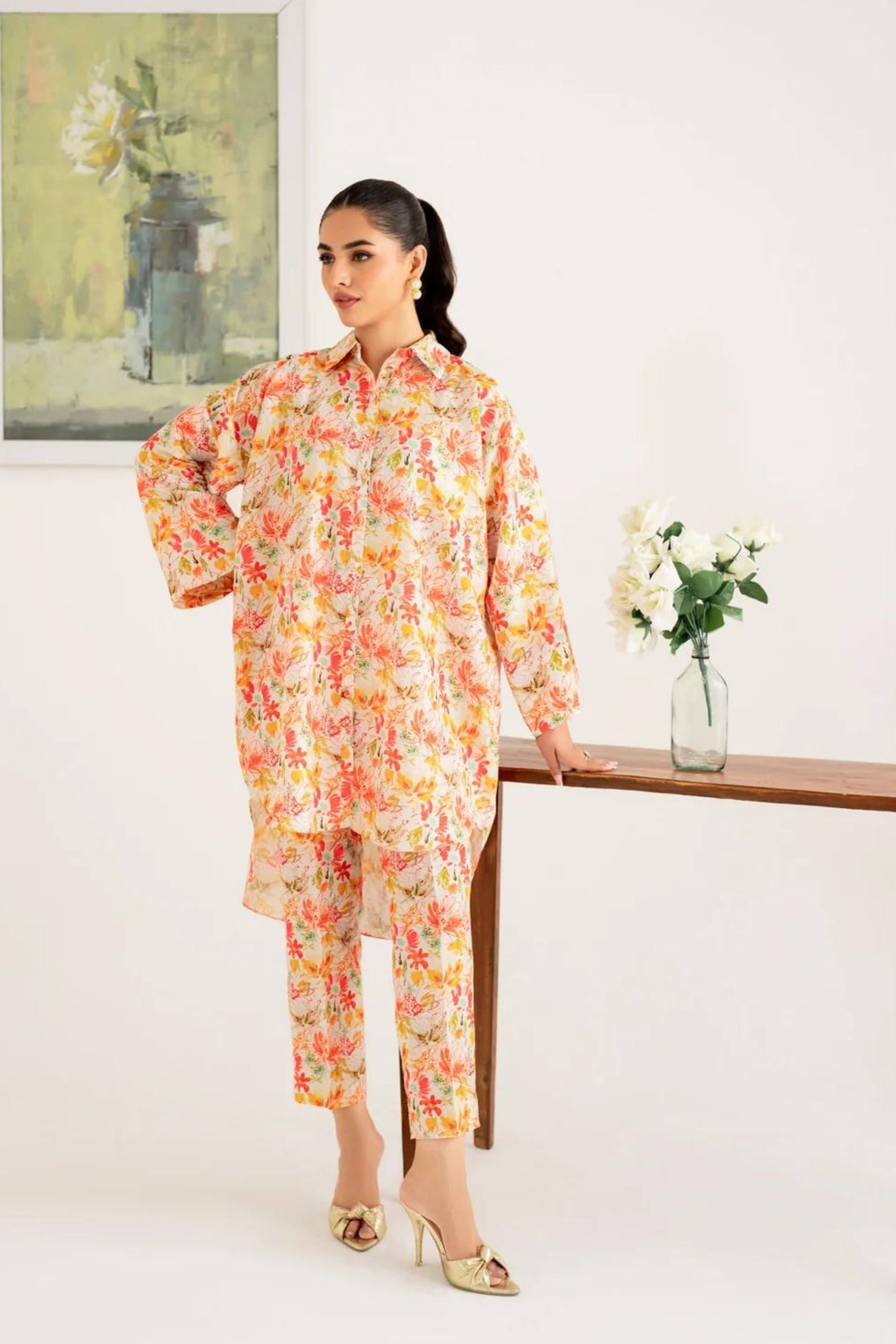 Women Readymade Lawn Co-ord Sets in UK