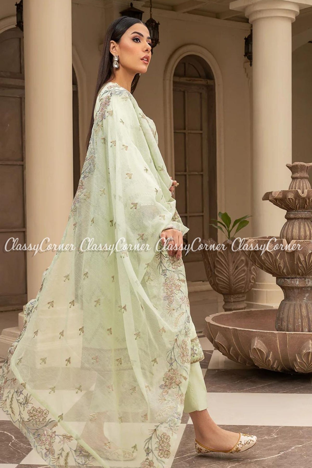 Fancy Pakistani Semi Formal Dress