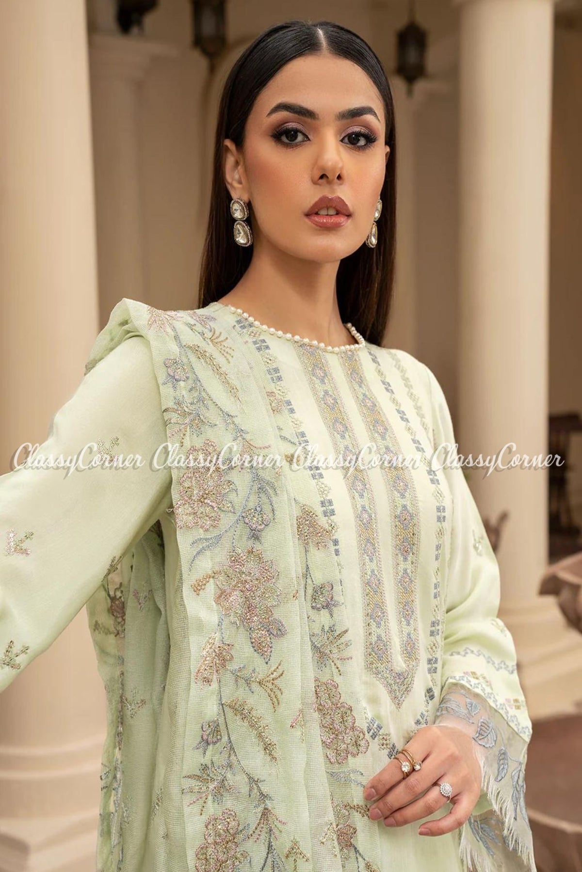 Fancy Pakistani Semi Formal Dress