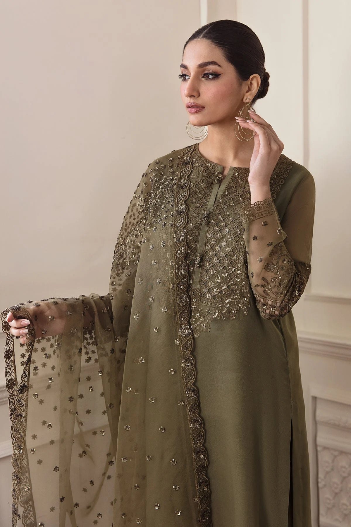 Pakistani Party Wear Chiffon Suit in UK