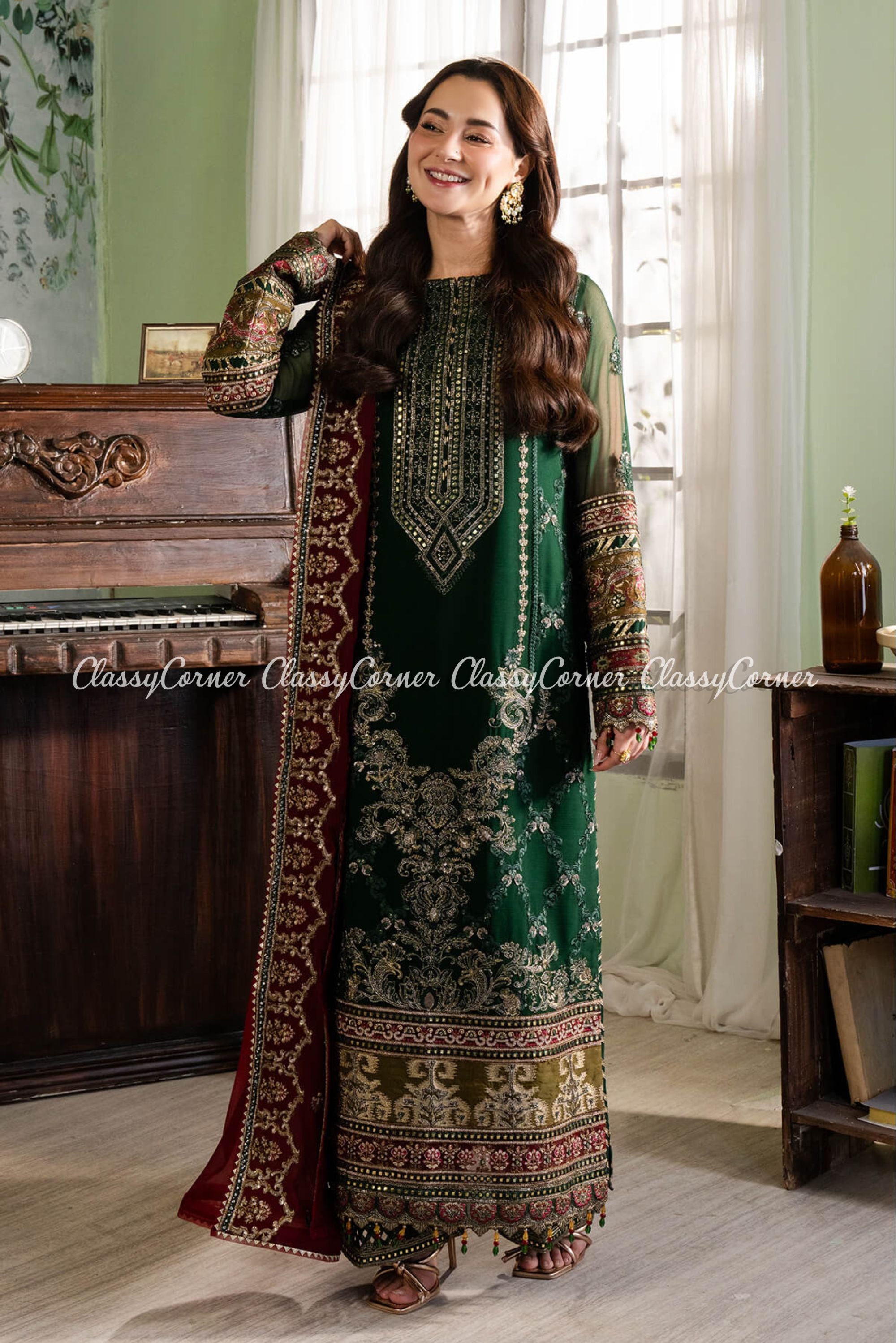 wedding guest outfits pakistani | Mehndi wear outfits