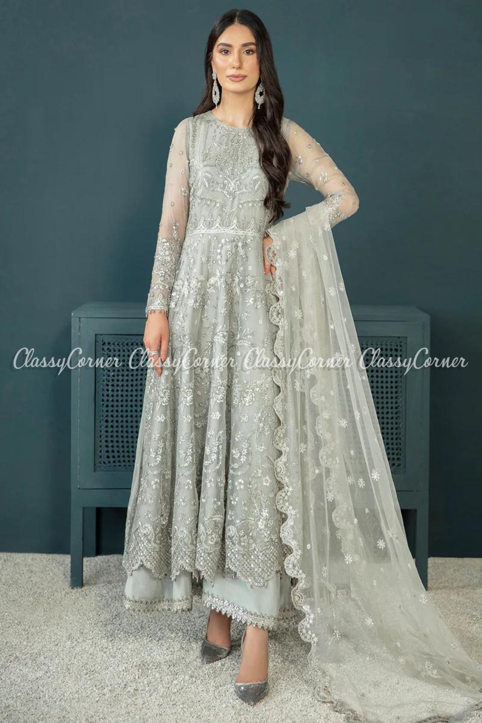 Grey maxi dresses outlet for weddings