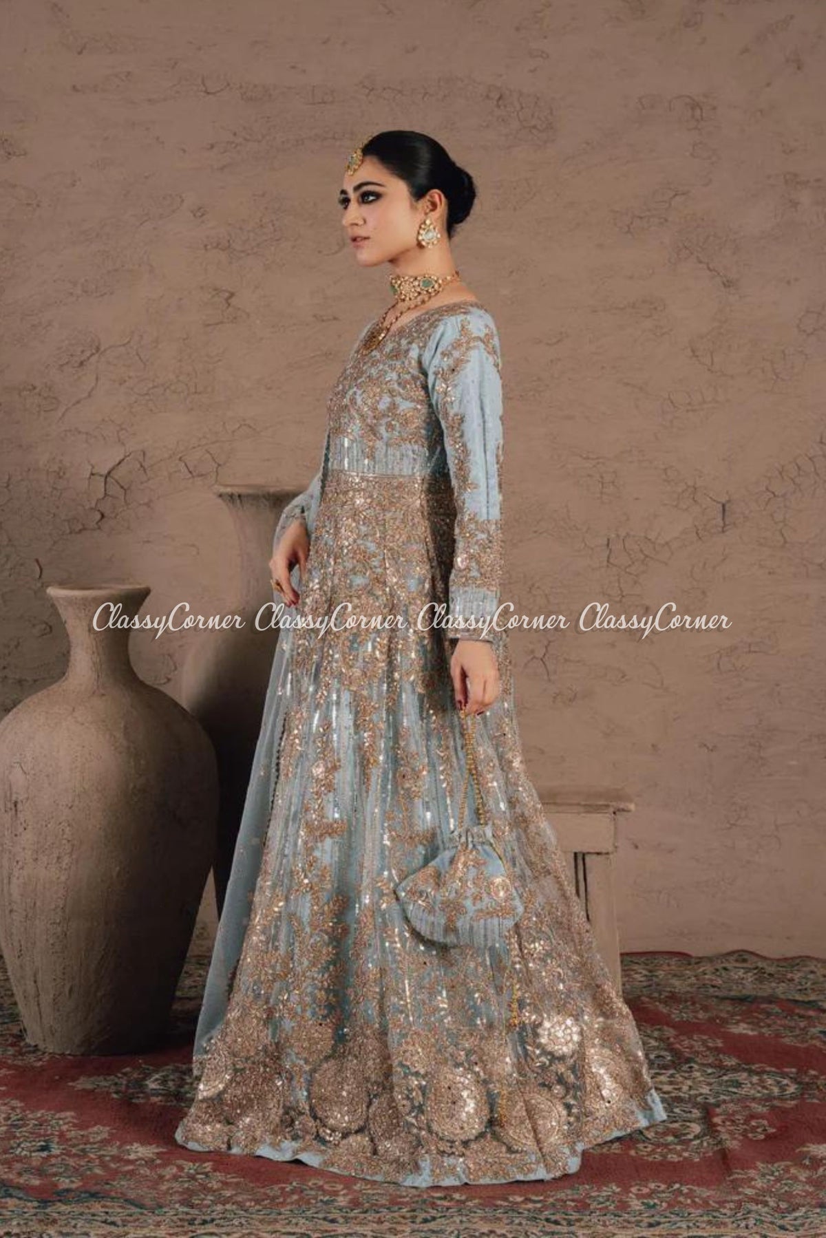 pakistani formal gown for wedding