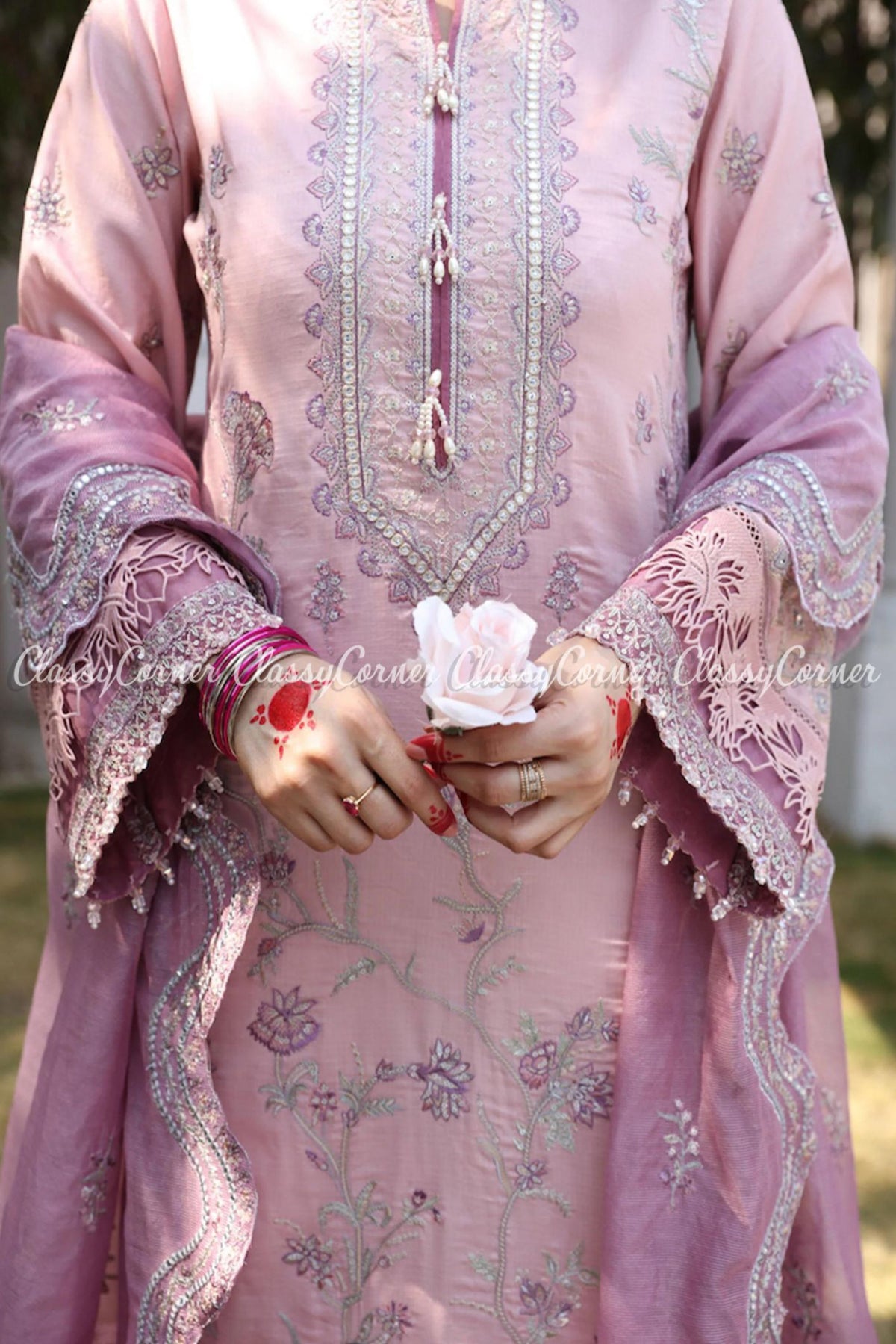 Lilac Lawn Embroidered Formal Wear Salwar Kameez