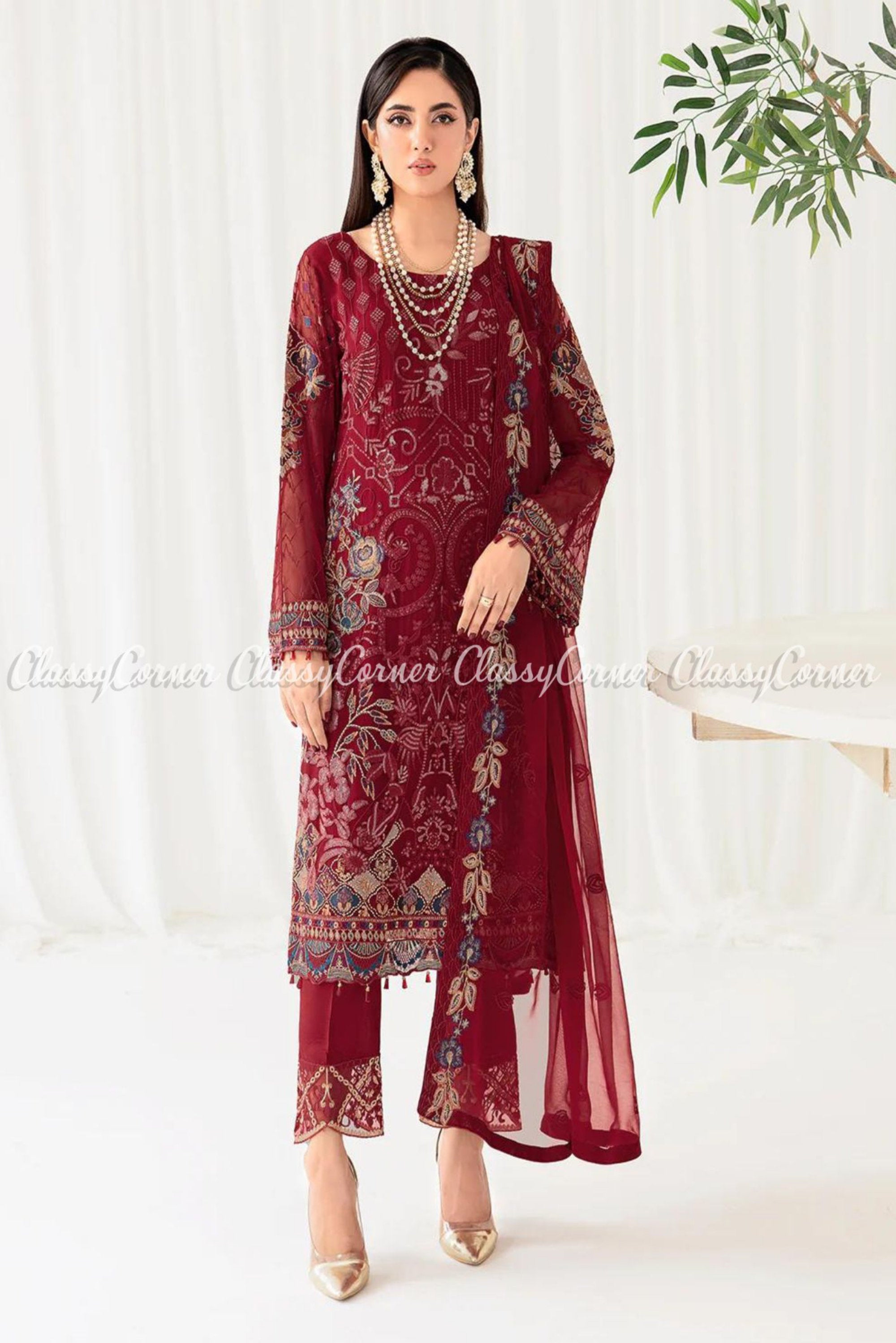 Pakistani party wear suits for weddings