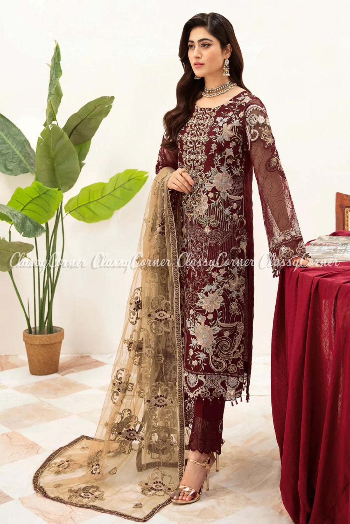 Pakistani party wear suits for weddings