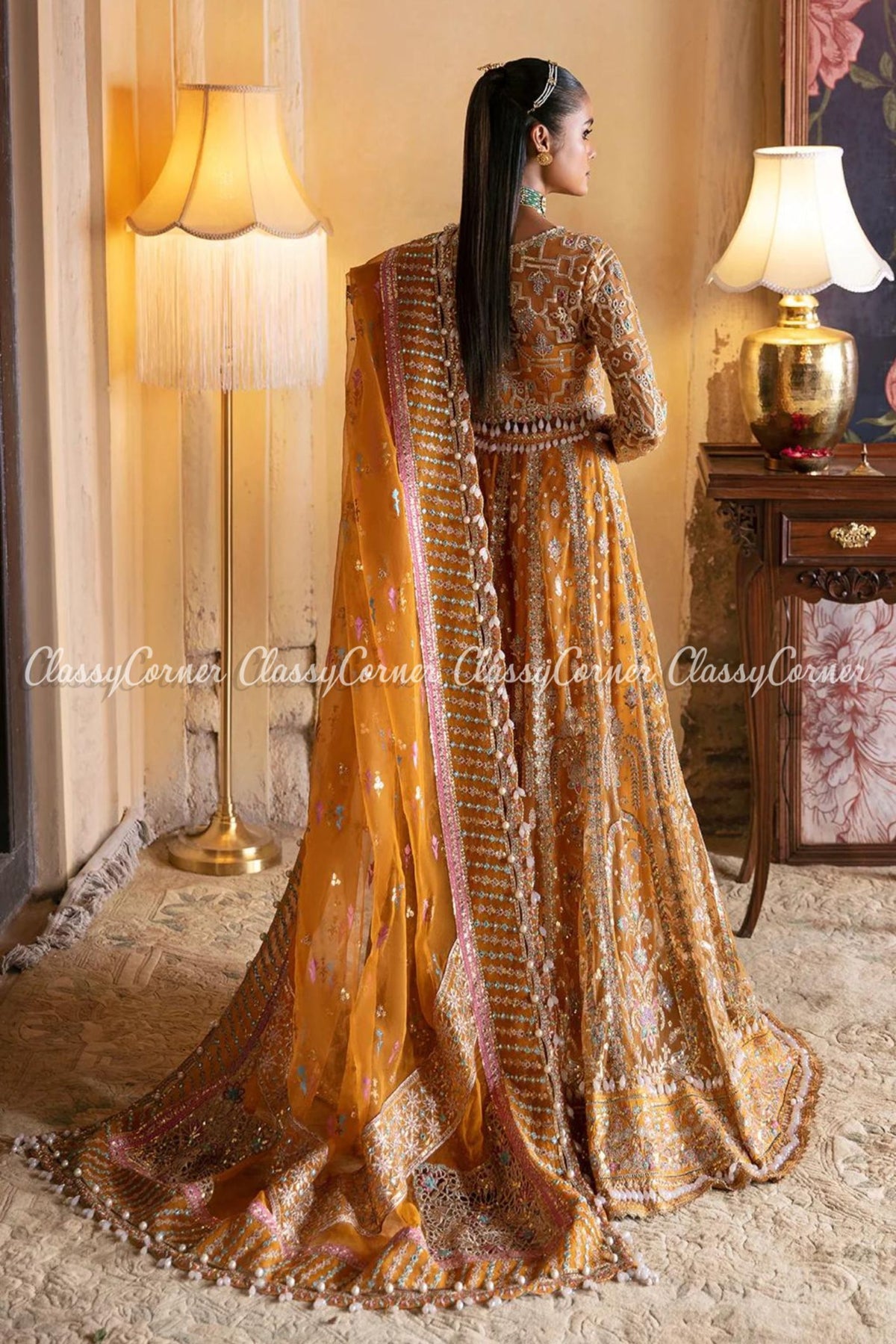 lehenga for mehndi night in UK