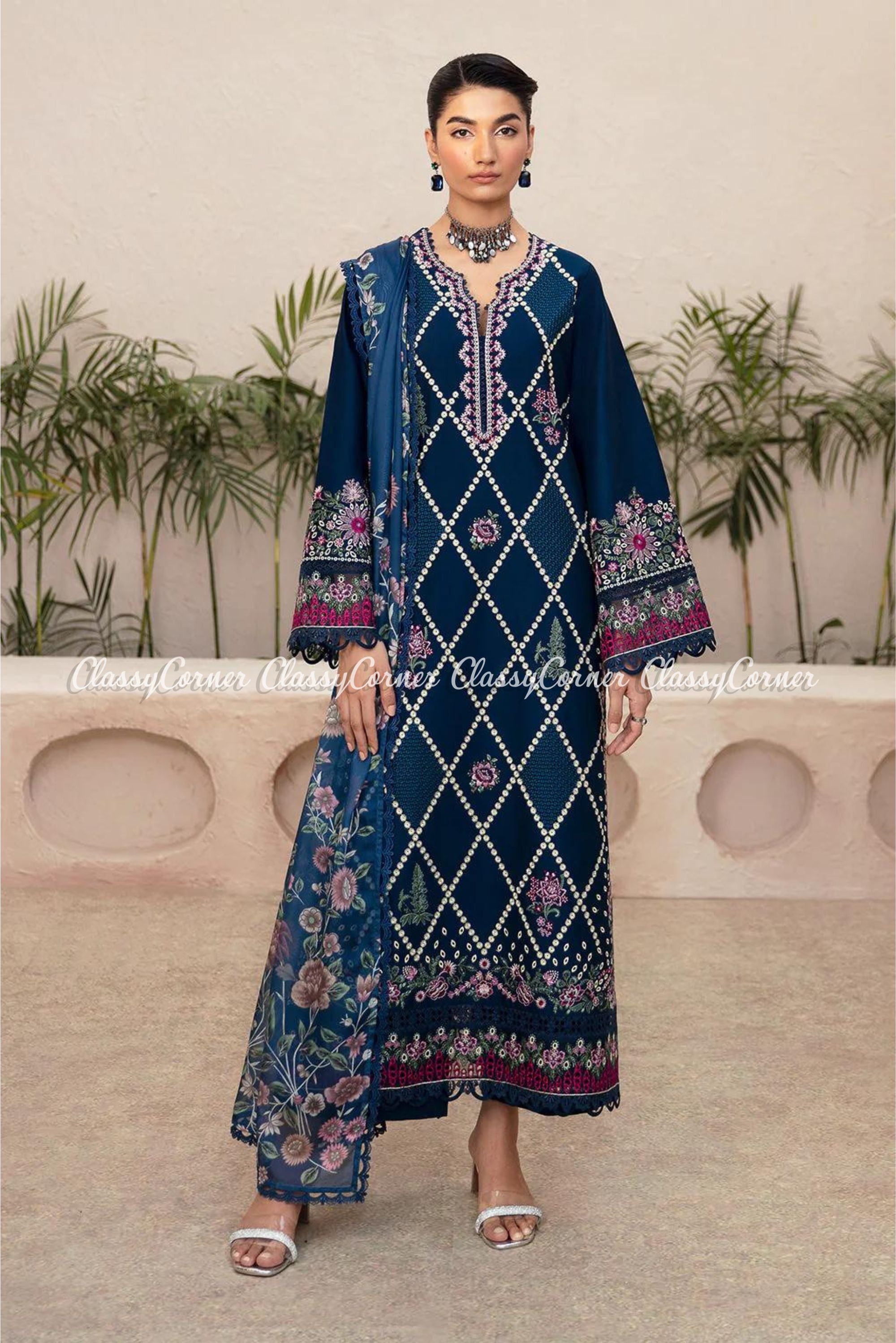 Latest Pakistani Lawn Readymade Suit USA