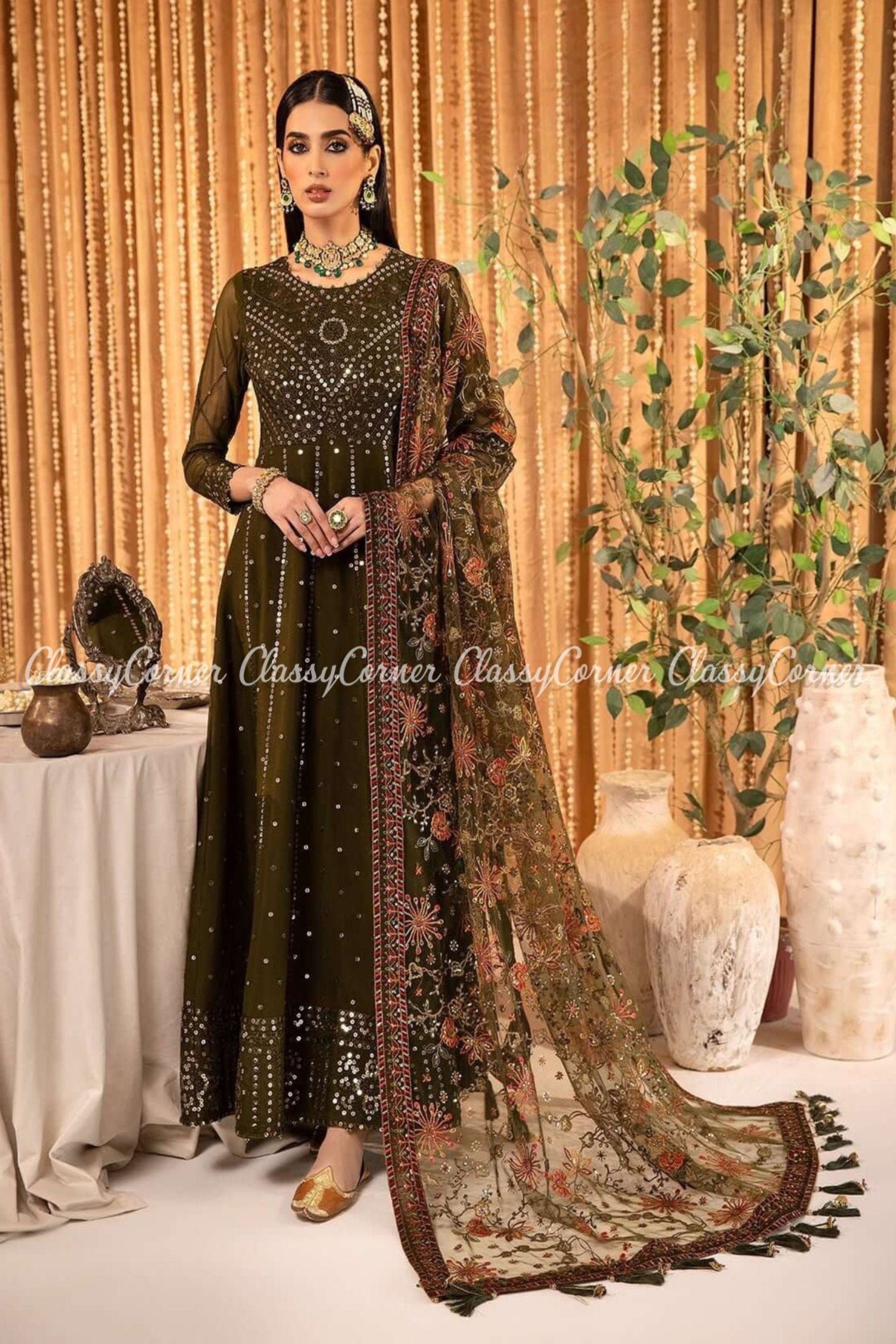 pakistani wedding wear gown