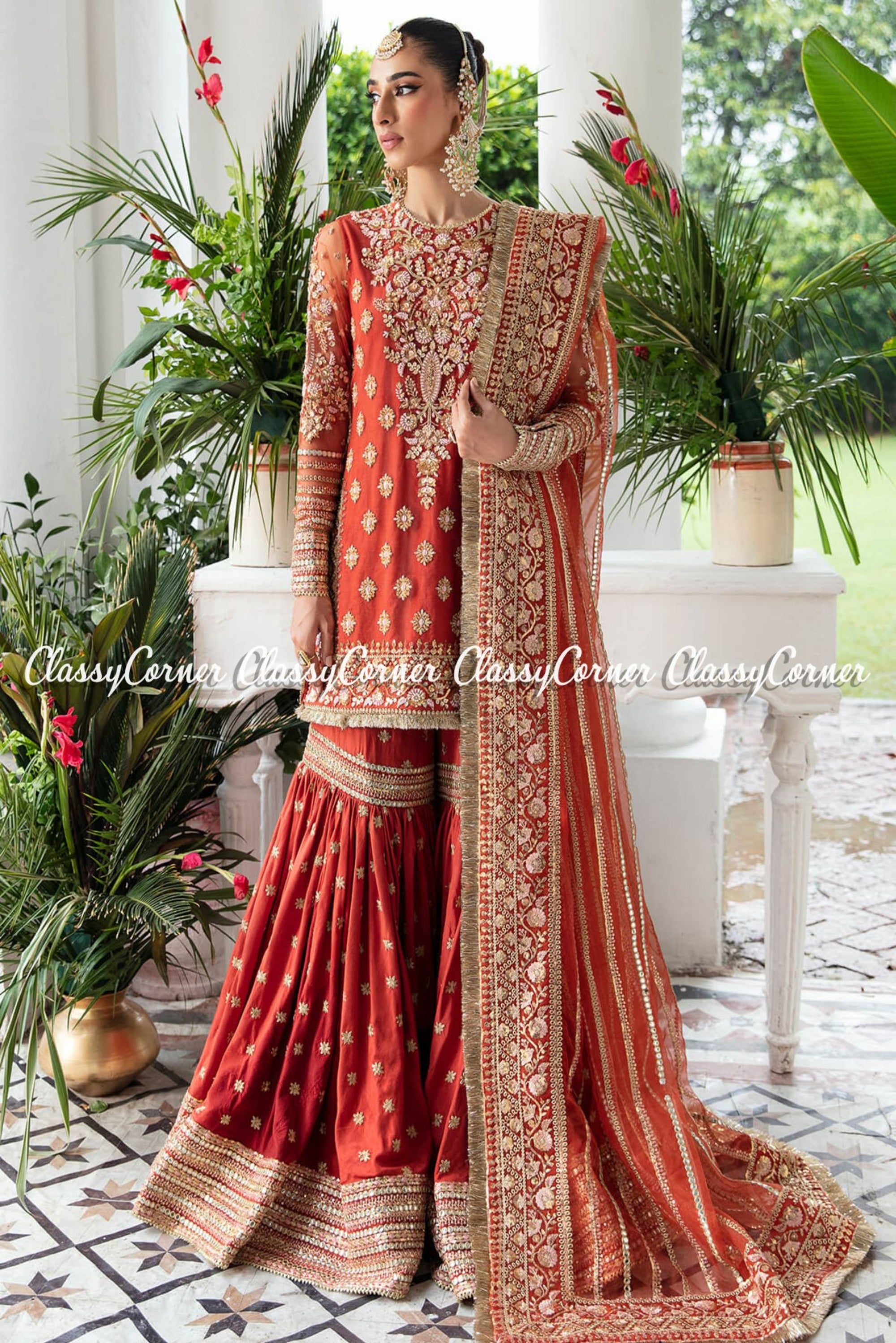 pakistani gharara suit for wedding