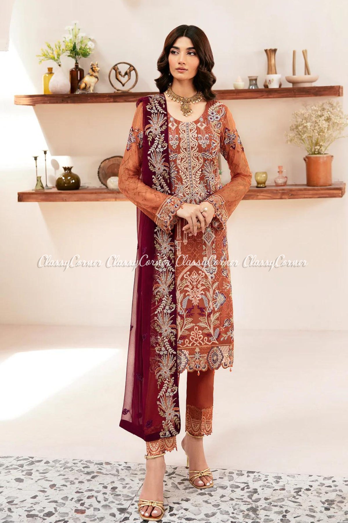 Pakistani Semi Formal Attire For Females 