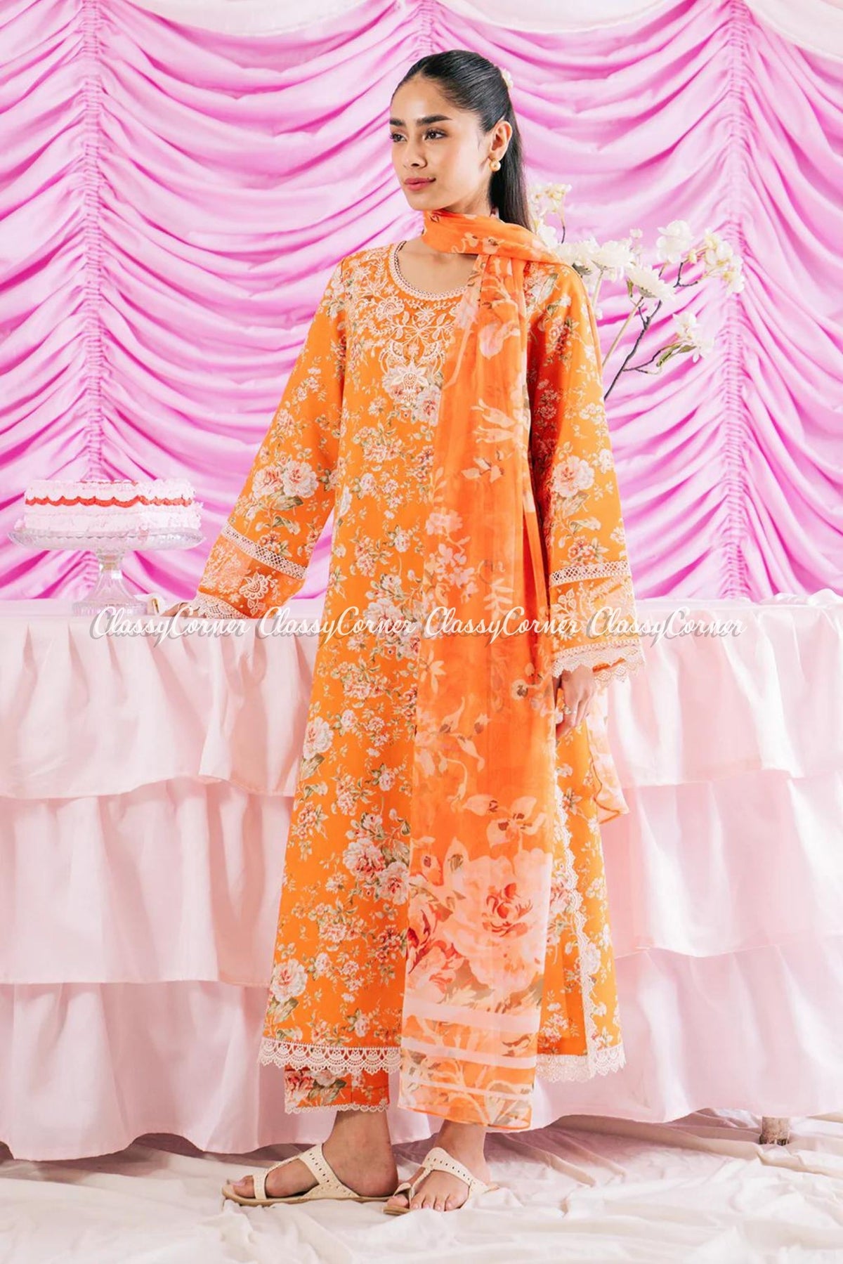 Ladies 3pc Lawn Suits Pakistani