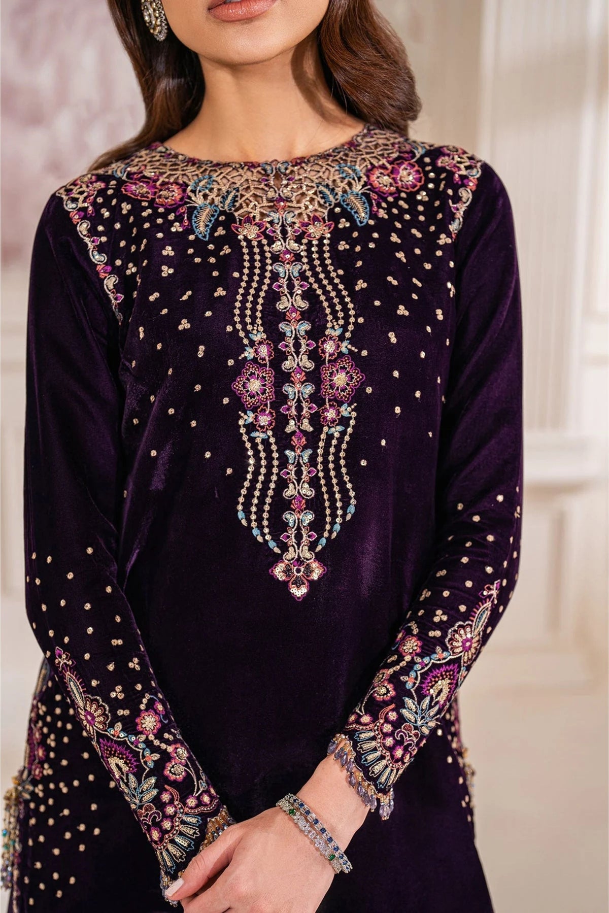 Pakistani Velvet Party Wear Suits Online