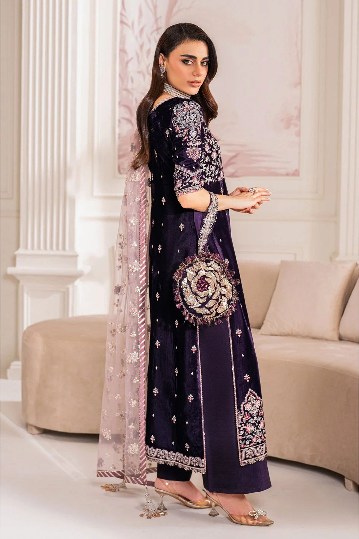  Pakistani Velvet Party Wear Suits Online