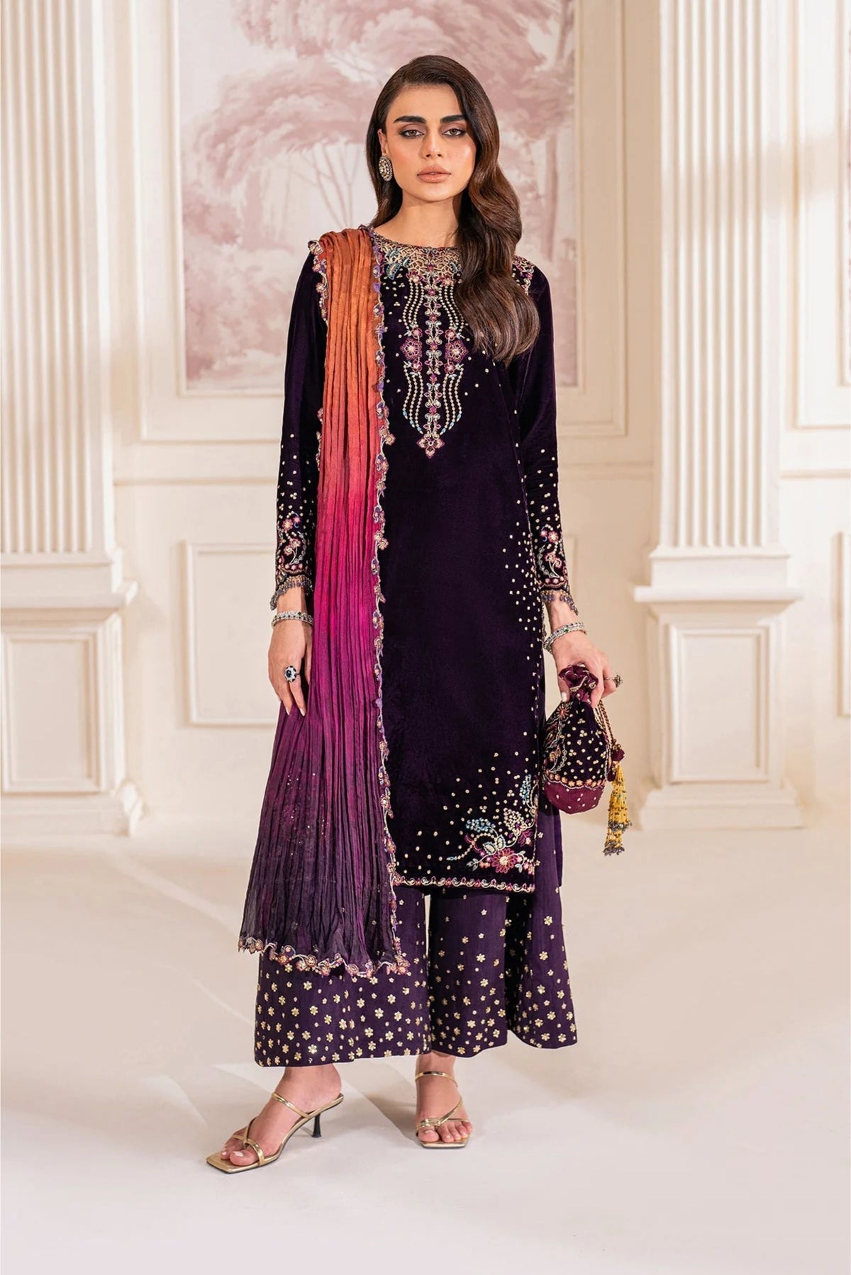 Pakistani Velvet Party Wear Suits Online