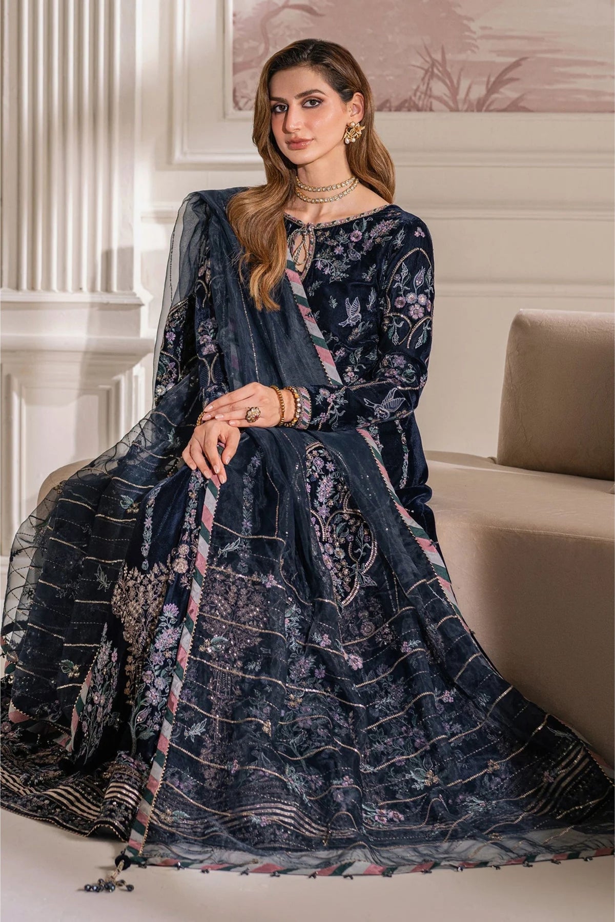 Pakistani Velvet Party Wear Suits Online