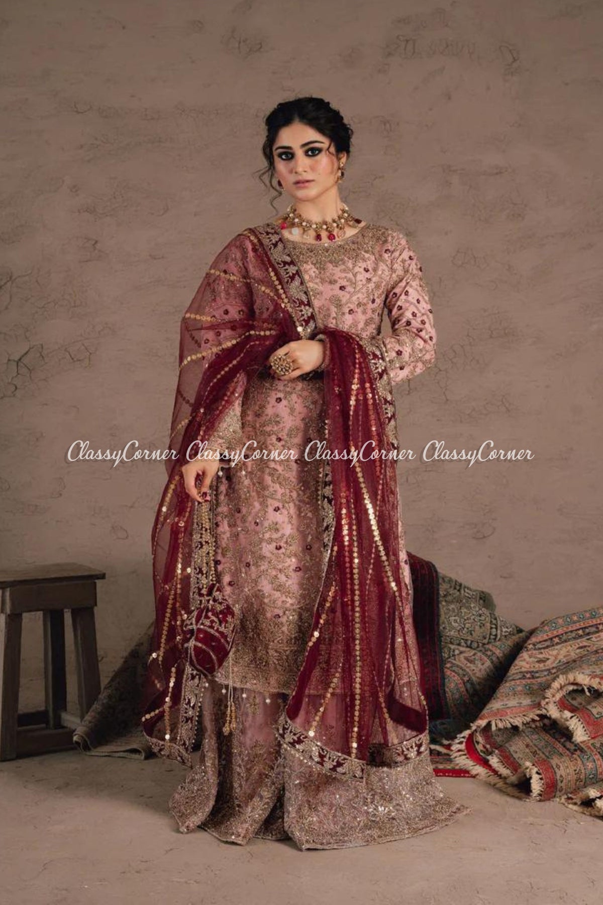 Pakistani wedding Sharara suits