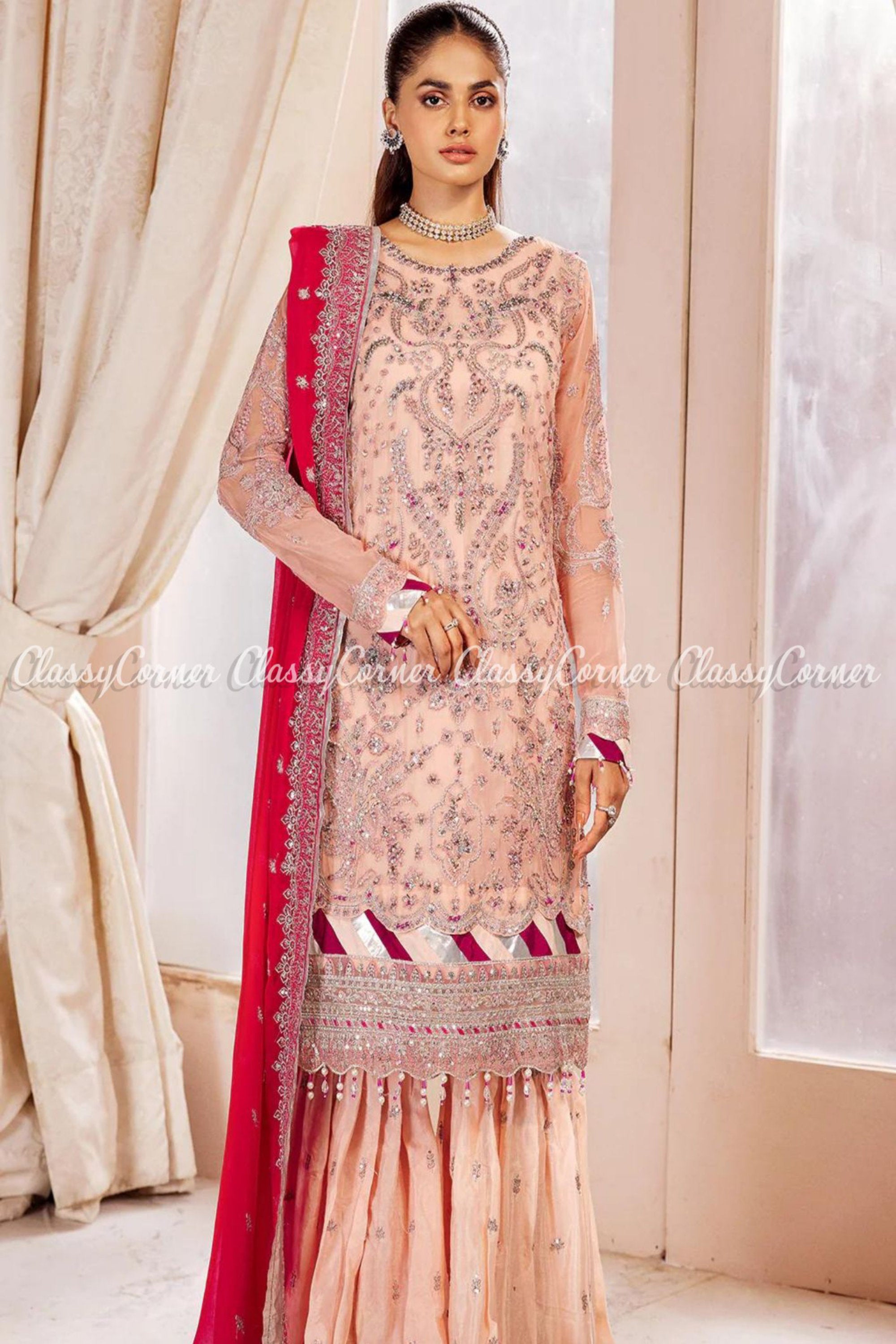 pakistani gharara suit for wedding