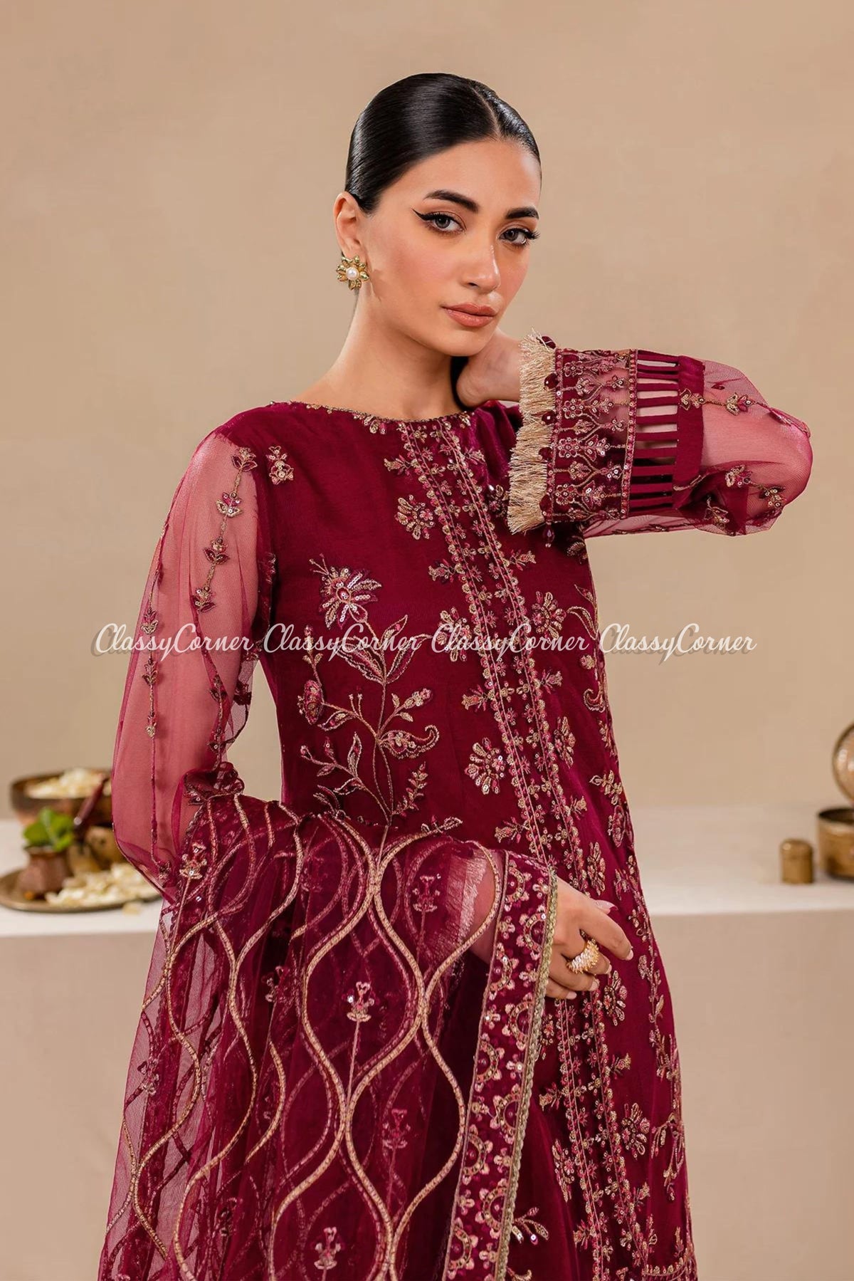 formal dress for pakistani wedding 