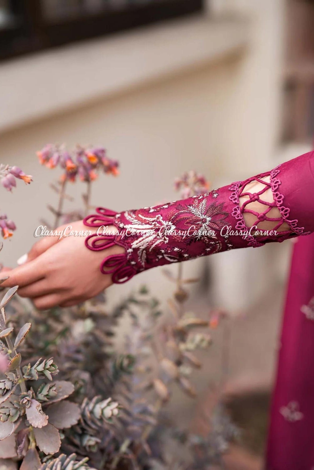 Plum Lawn Embroidered Formal Wear Suit