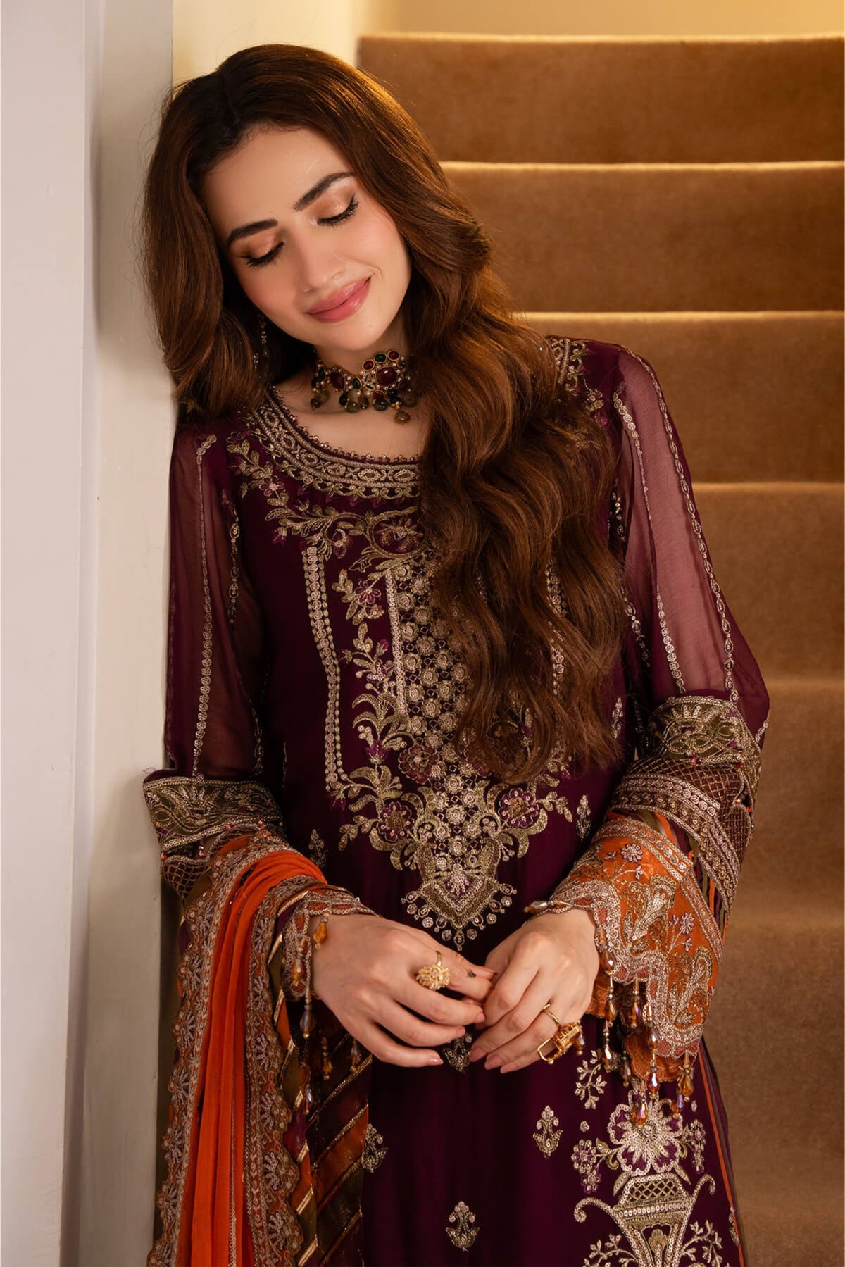 Women Mehndi Wear Salwar Kameez