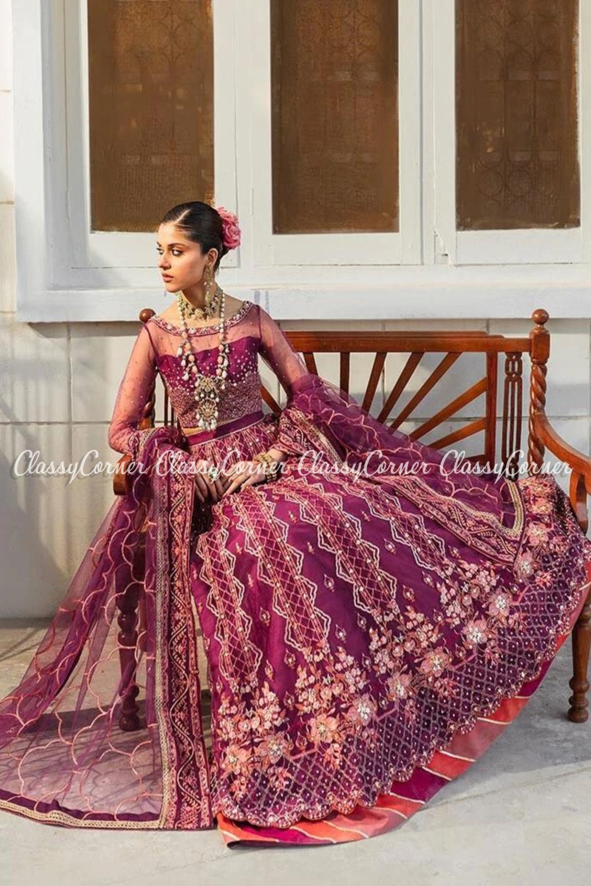 Pakistani Purple Lehenga Choli