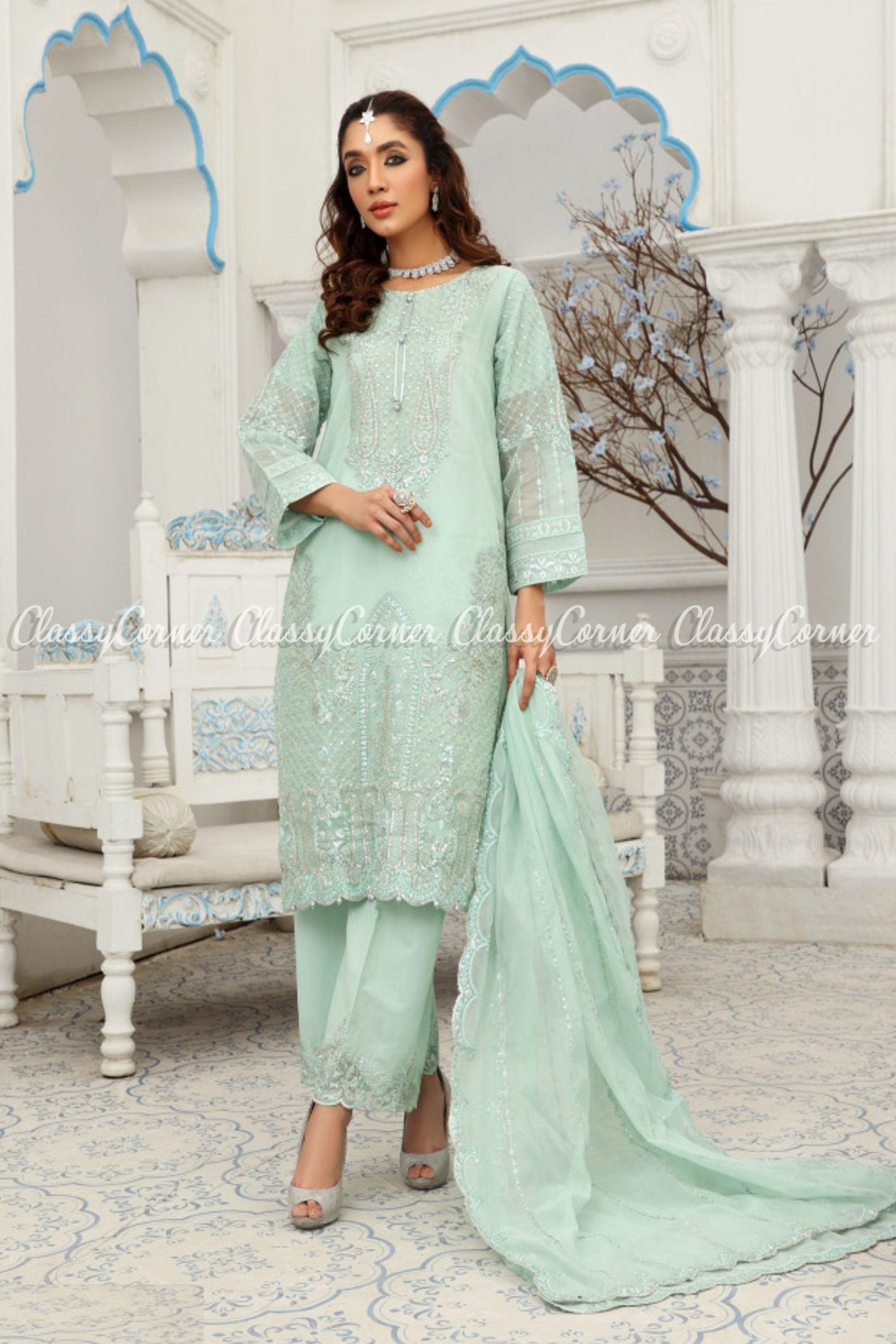 Net dresses outlet salwar kameez 2018