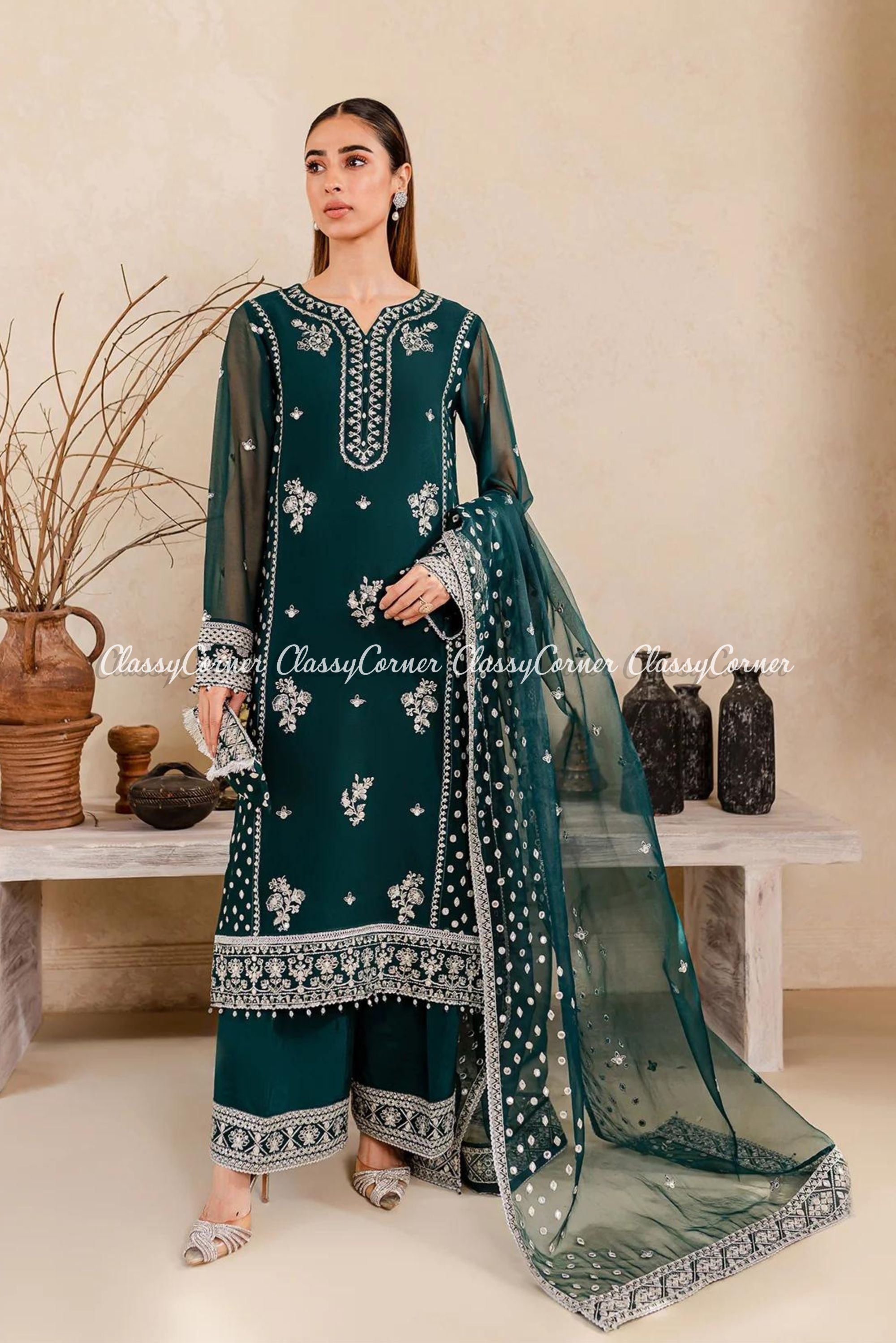 Pakistani wedding ensembles for females