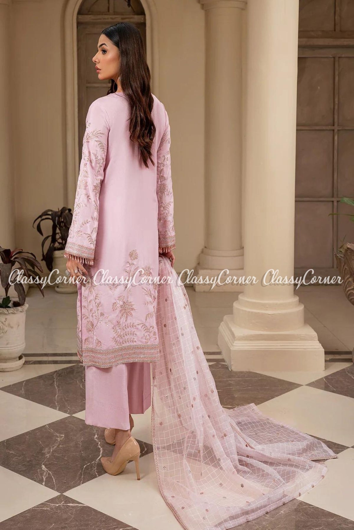 Fancy Pakistani Semi Formal Dress