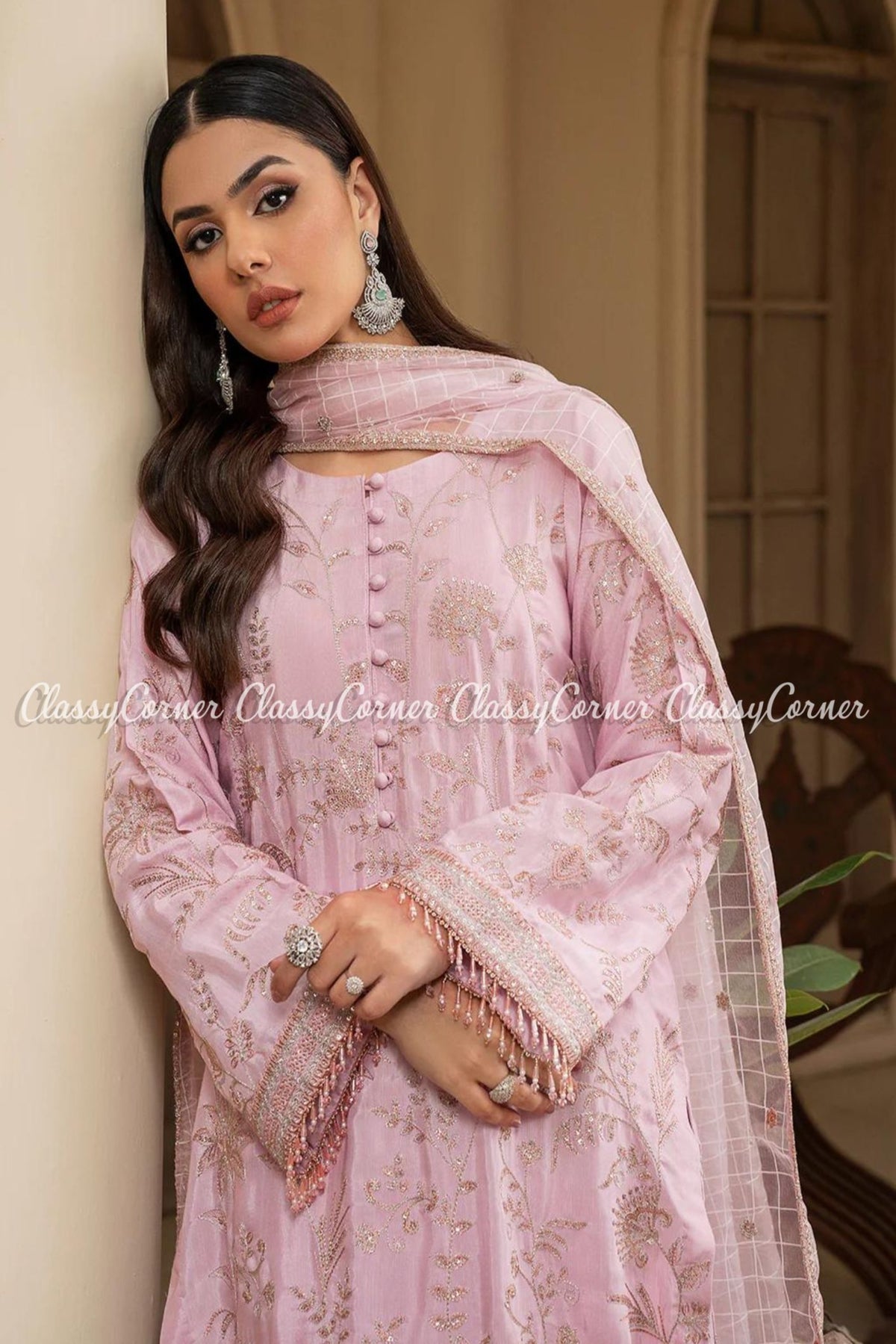 Fancy Pakistani Semi Formal Dress