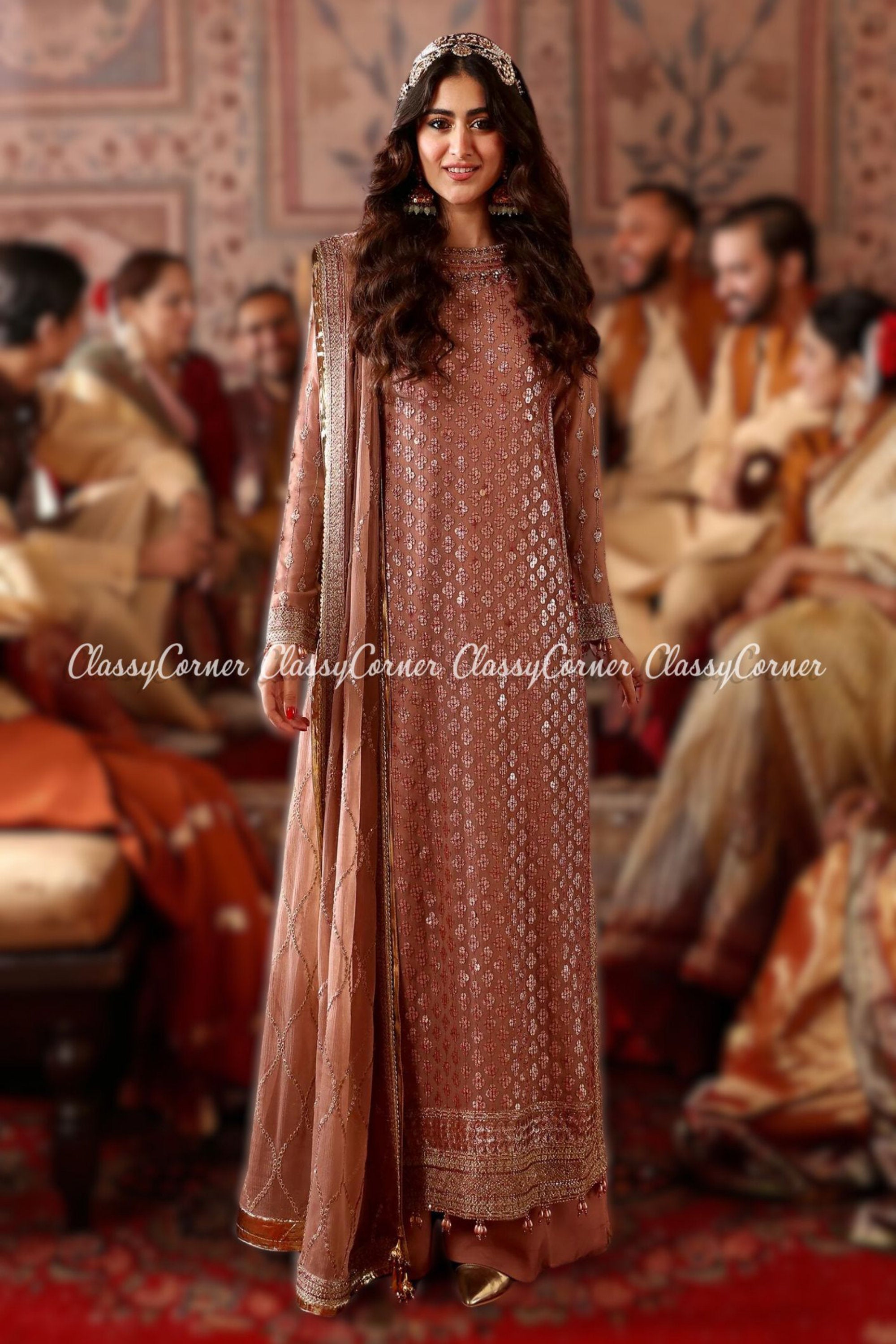 Pakistani Wedding Dresses Pink Tea