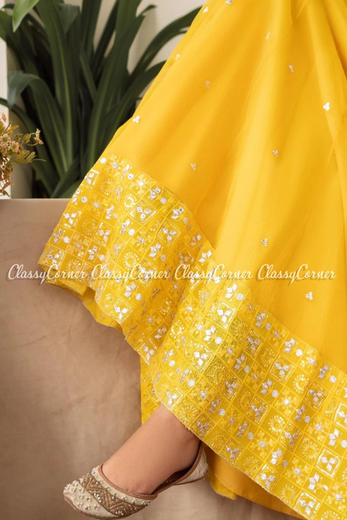 Yellow Party Wear Lehenga