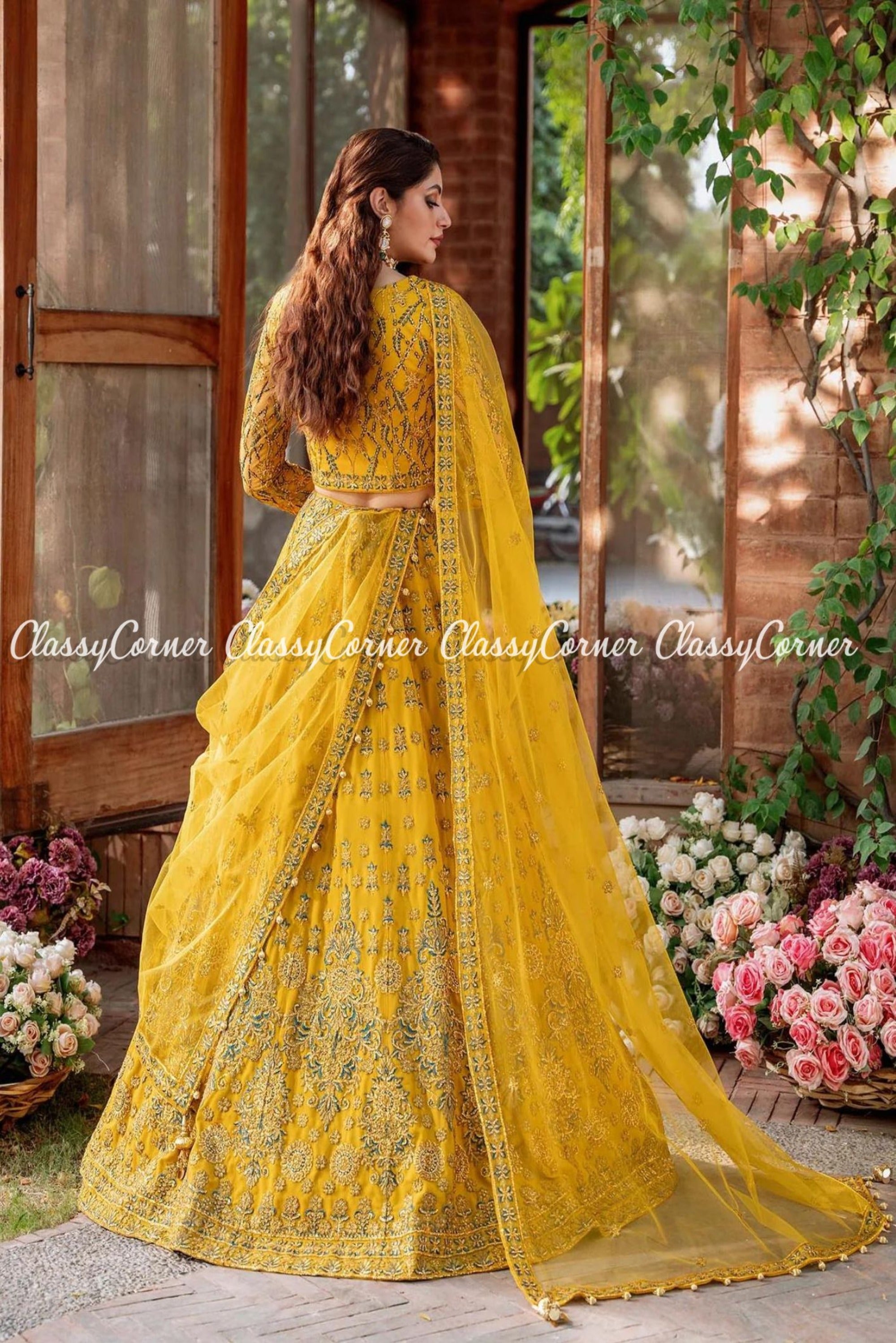 Buy Glamorous Yellow Embroidered Net Wedding Wear Lehenga Choli - Zeel  Clothing