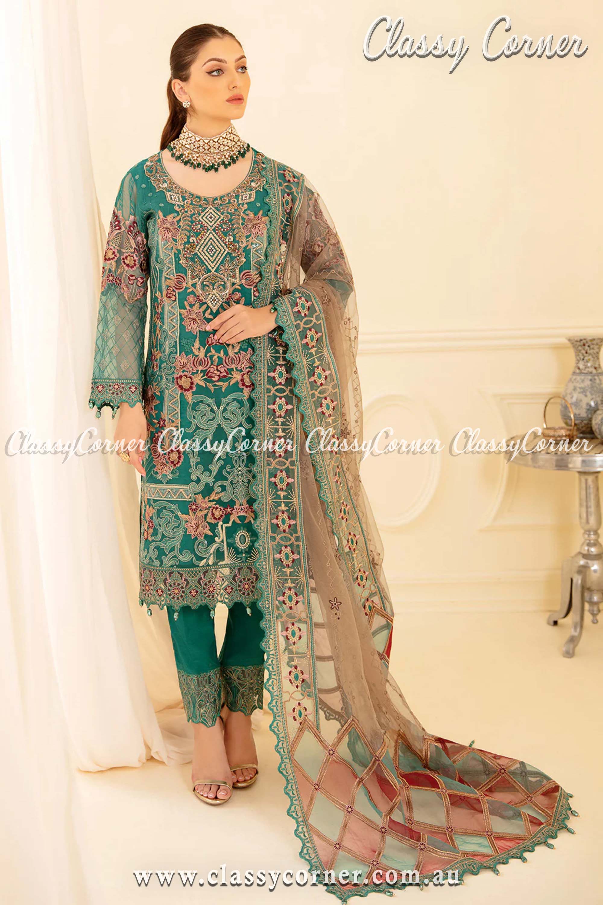 Exclusive Zinc Organza Pakistani Salwar Kameez - Classy Corner