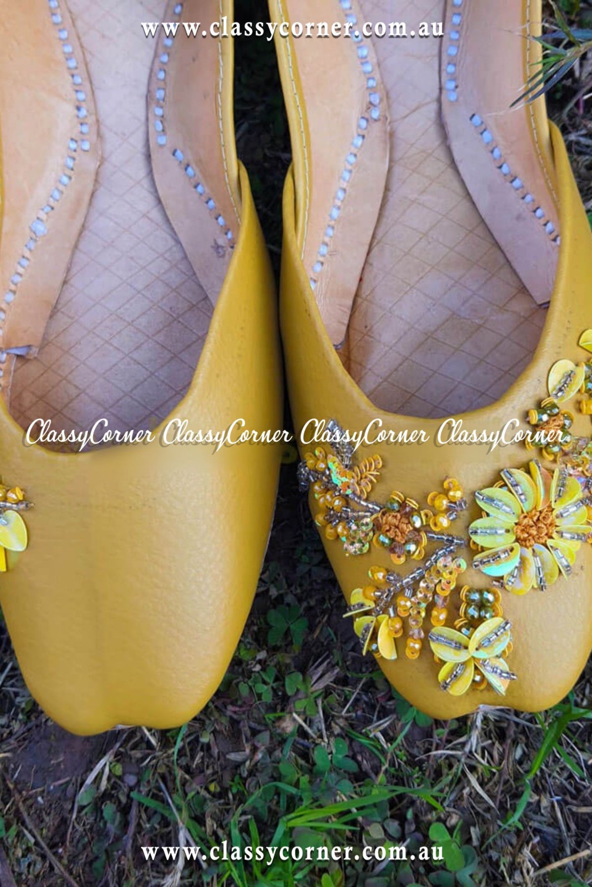 Exclusive Yellow Khussa - Classy Corner