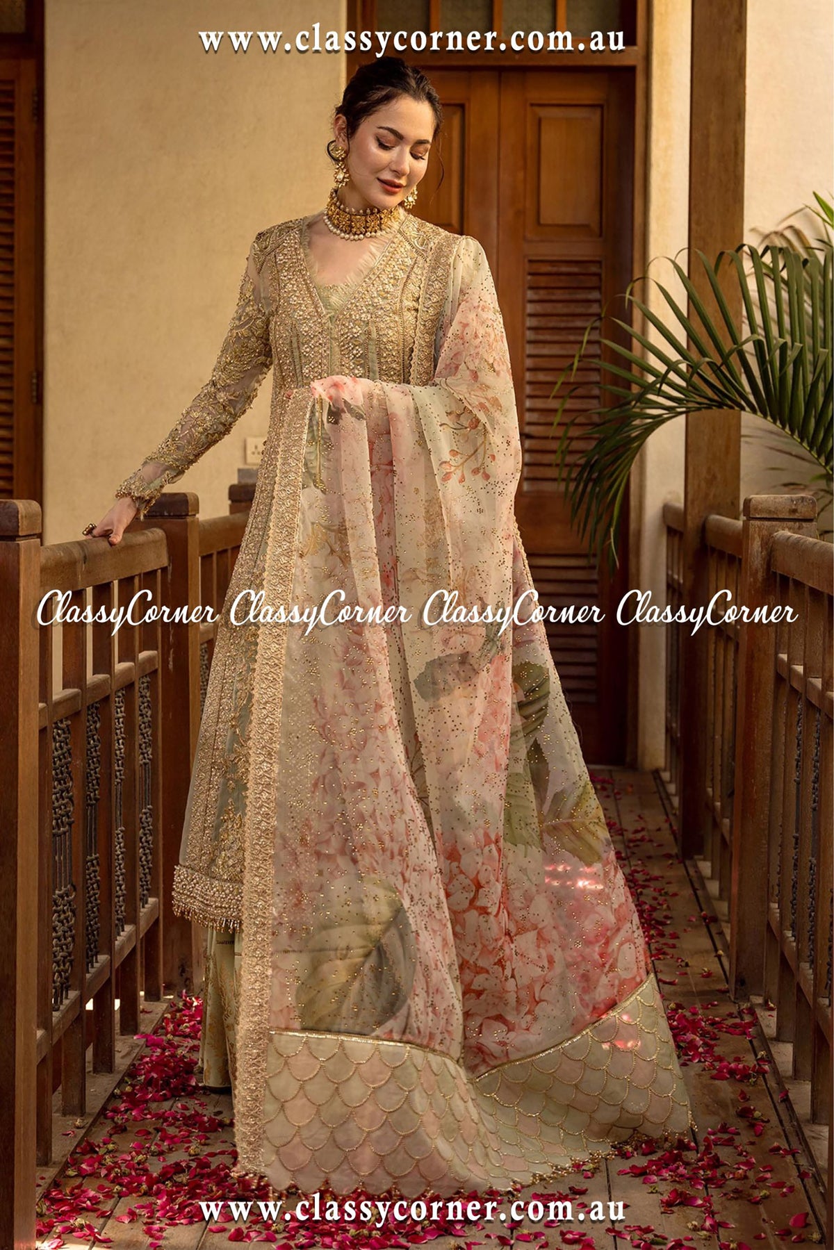 Pastel Green Lehnga Outfit - Classy Corner